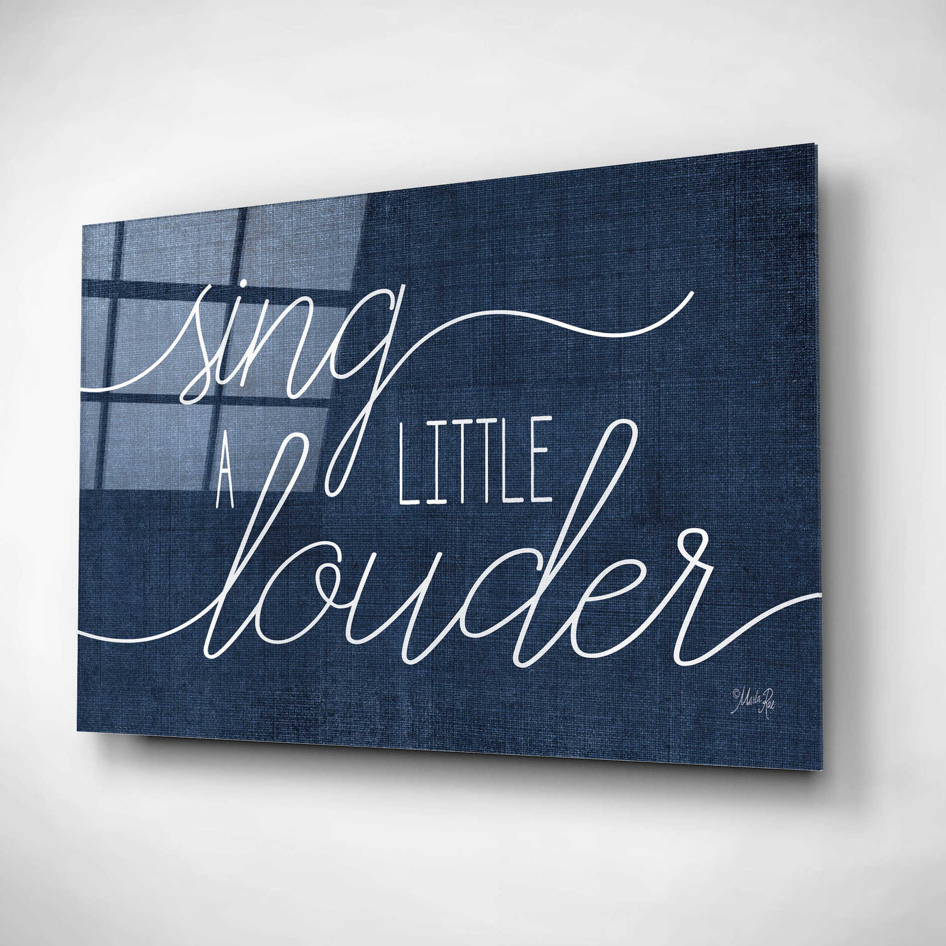 Epic Art 'Sing a Little Louder' by Marla Rae, Acrylic Glass Wall Art,24x16