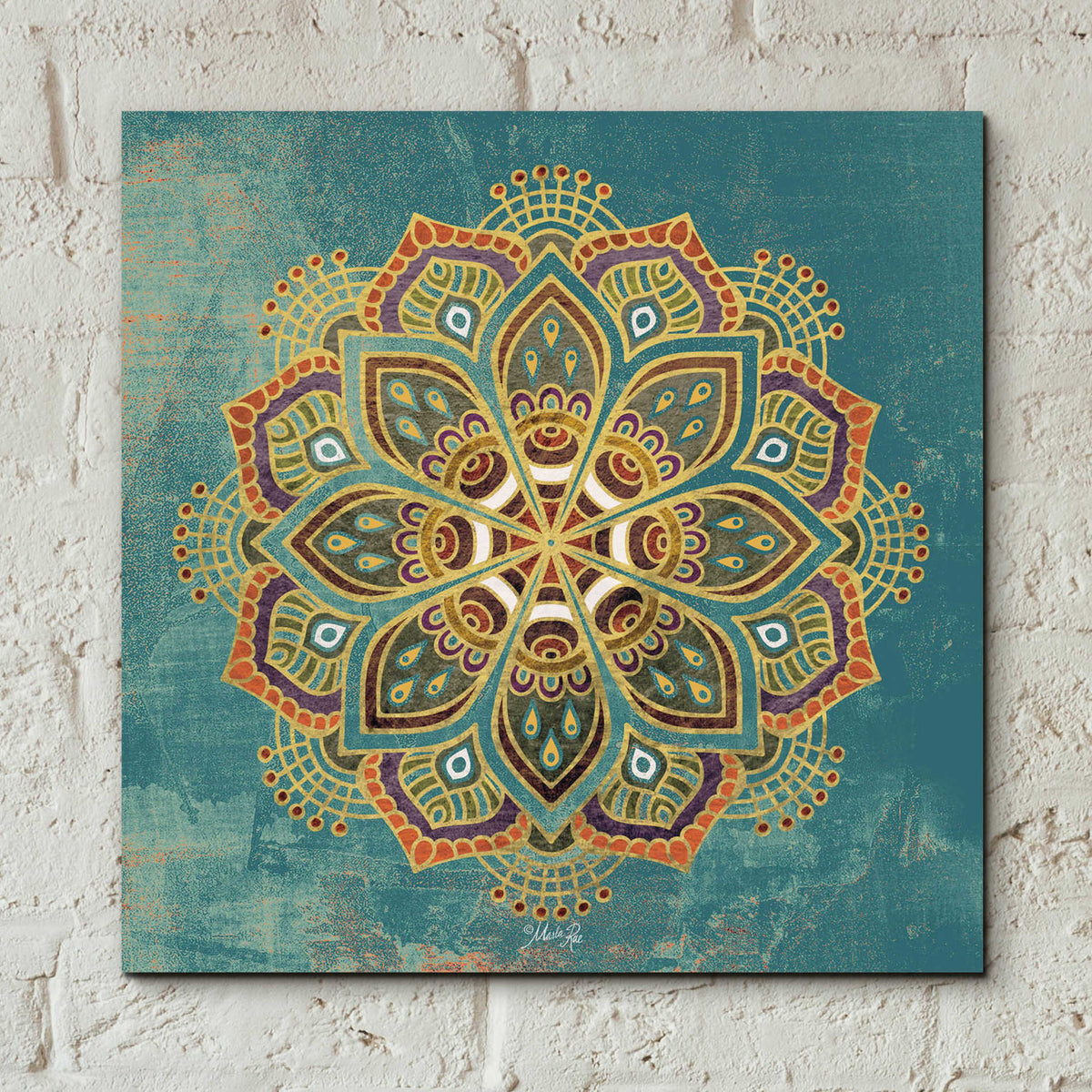 Epic Art 'Boho Medallion I' by Marla Rae, Acrylic Glass Wall Art,12x12