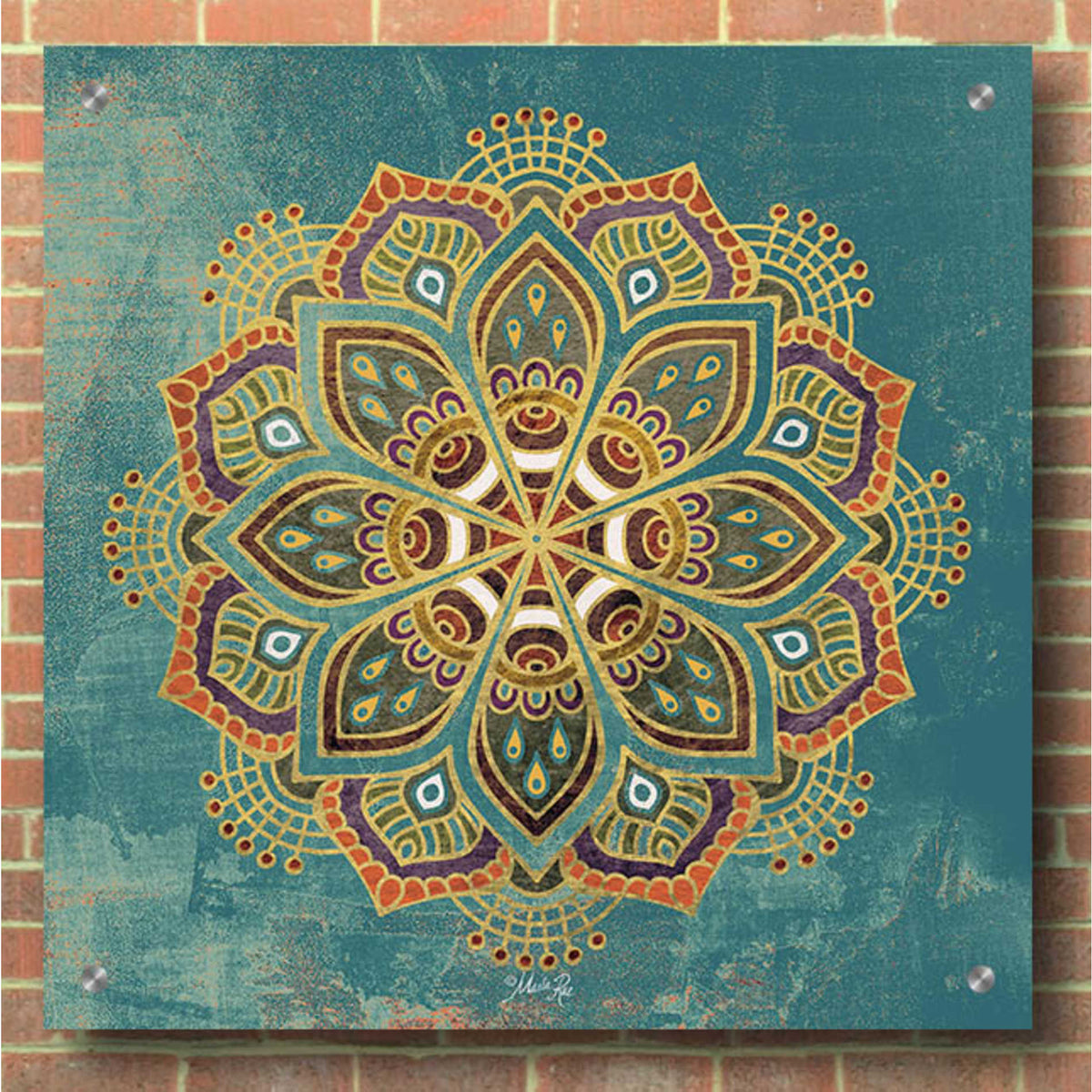 Epic Art 'Boho Medallion I' by Marla Rae, Acrylic Glass Wall Art,36x36