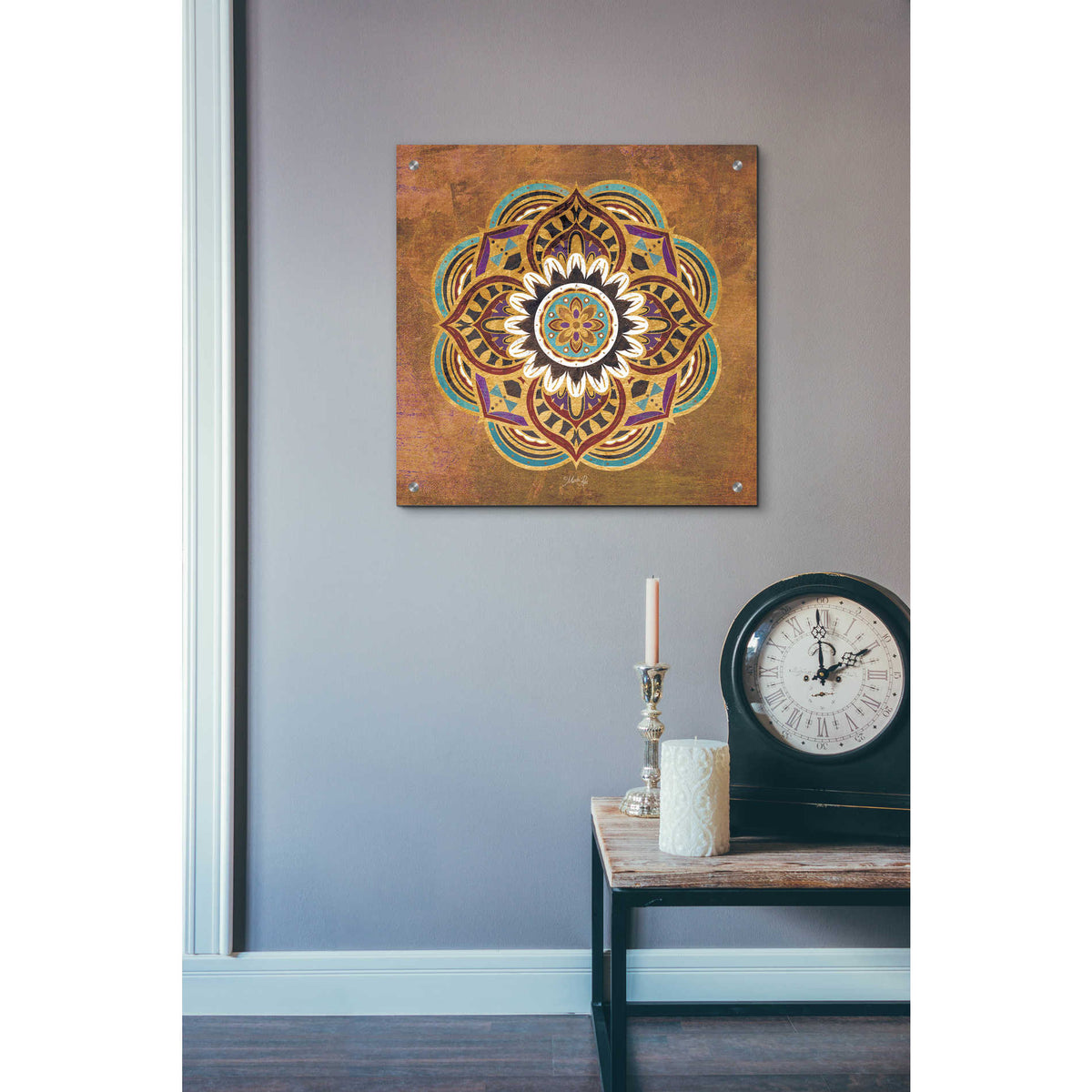 Epic Art 'Boho Medallion II' by Marla Rae, Acrylic Glass Wall Art,24x24