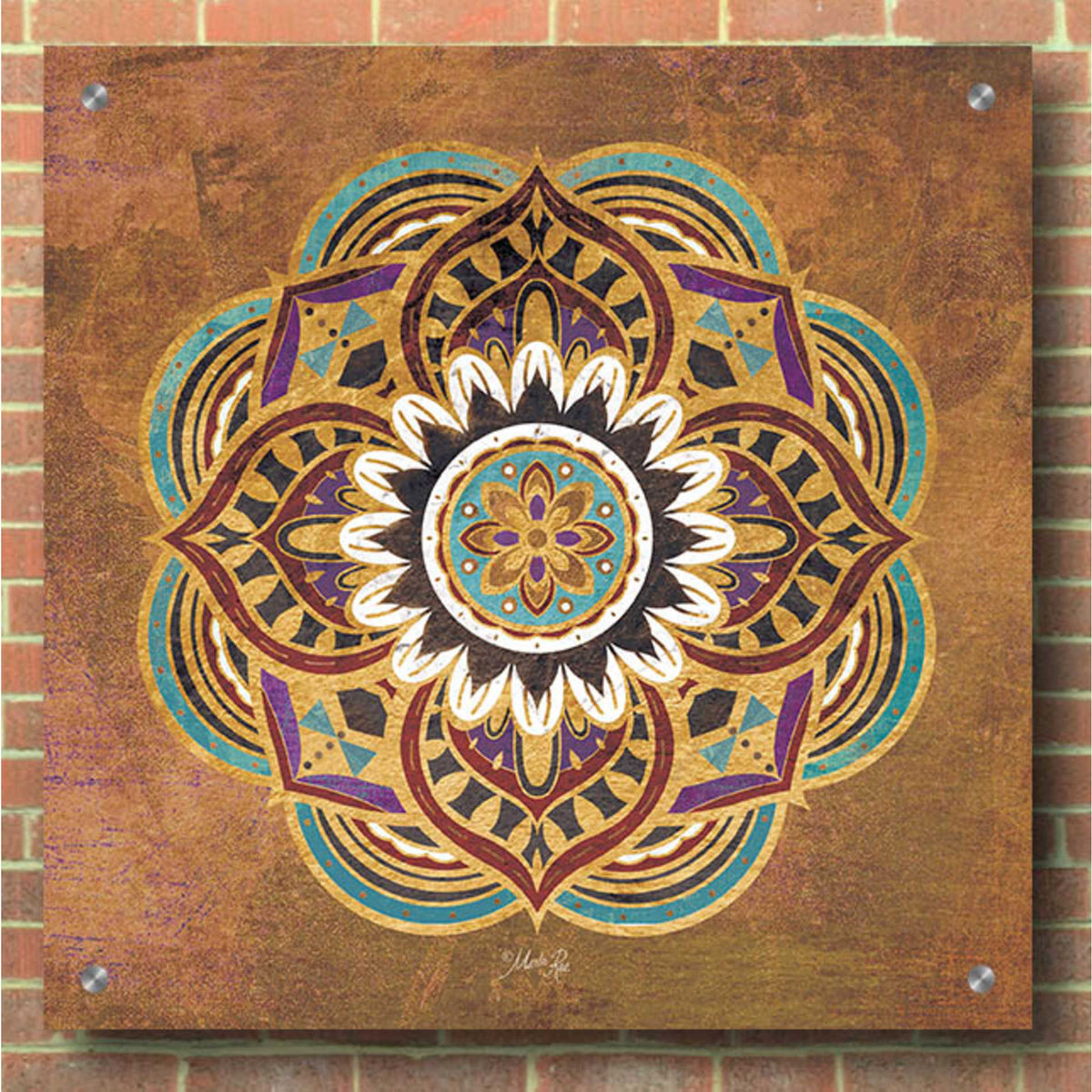 Epic Art 'Boho Medallion II' by Marla Rae, Acrylic Glass Wall Art,36x36