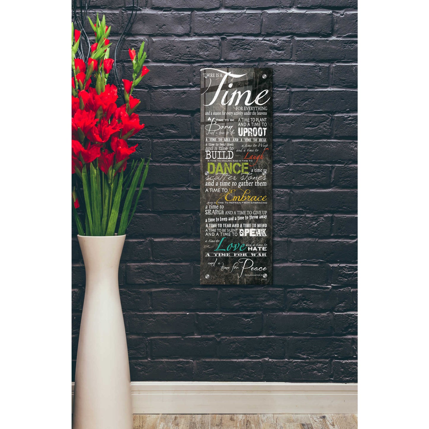 Epic Art 'Time for Everything' by Marla Rae, Acrylic Glass Wall Art,12x36
