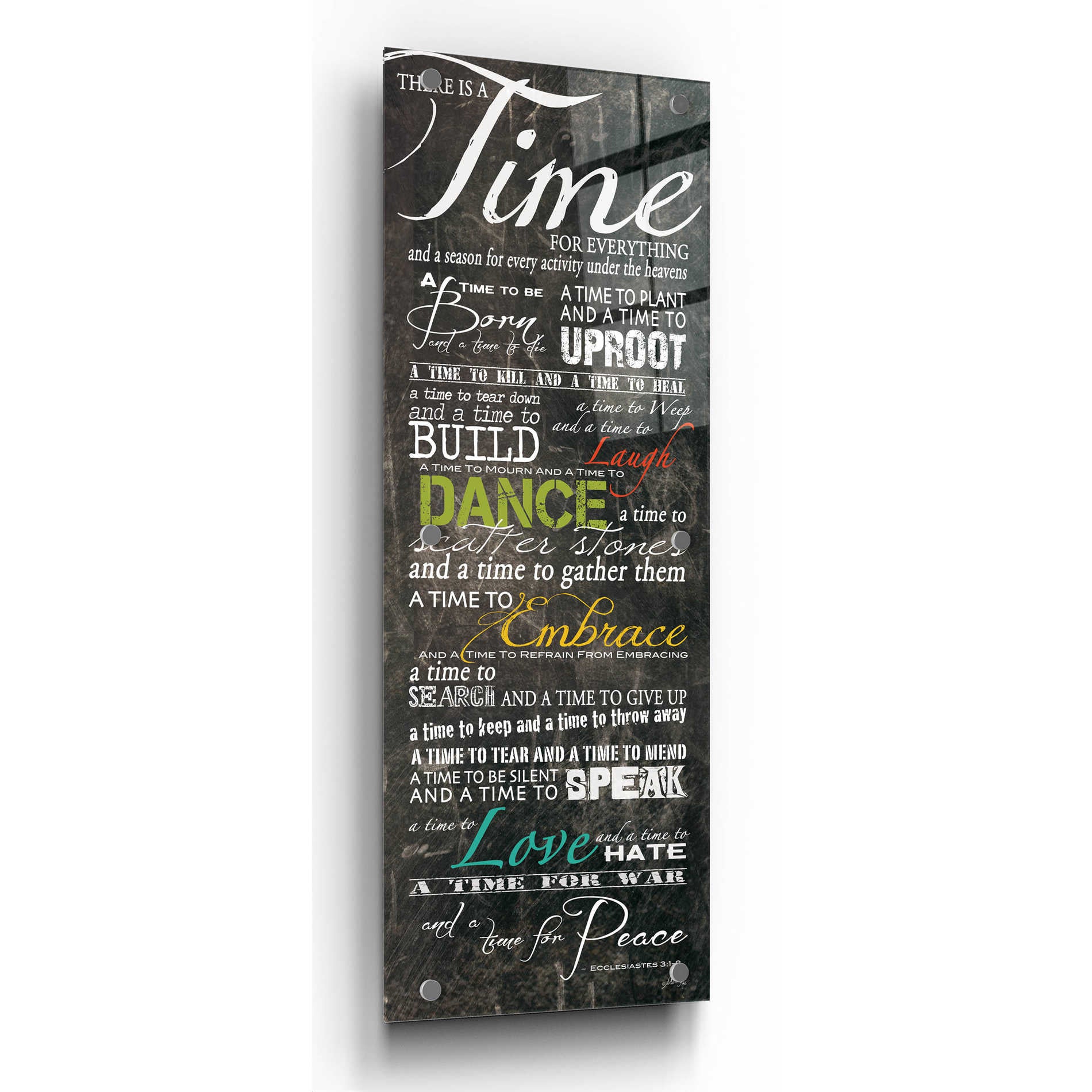 Epic Art 'Time for Everything' by Marla Rae, Acrylic Glass Wall Art,12x36