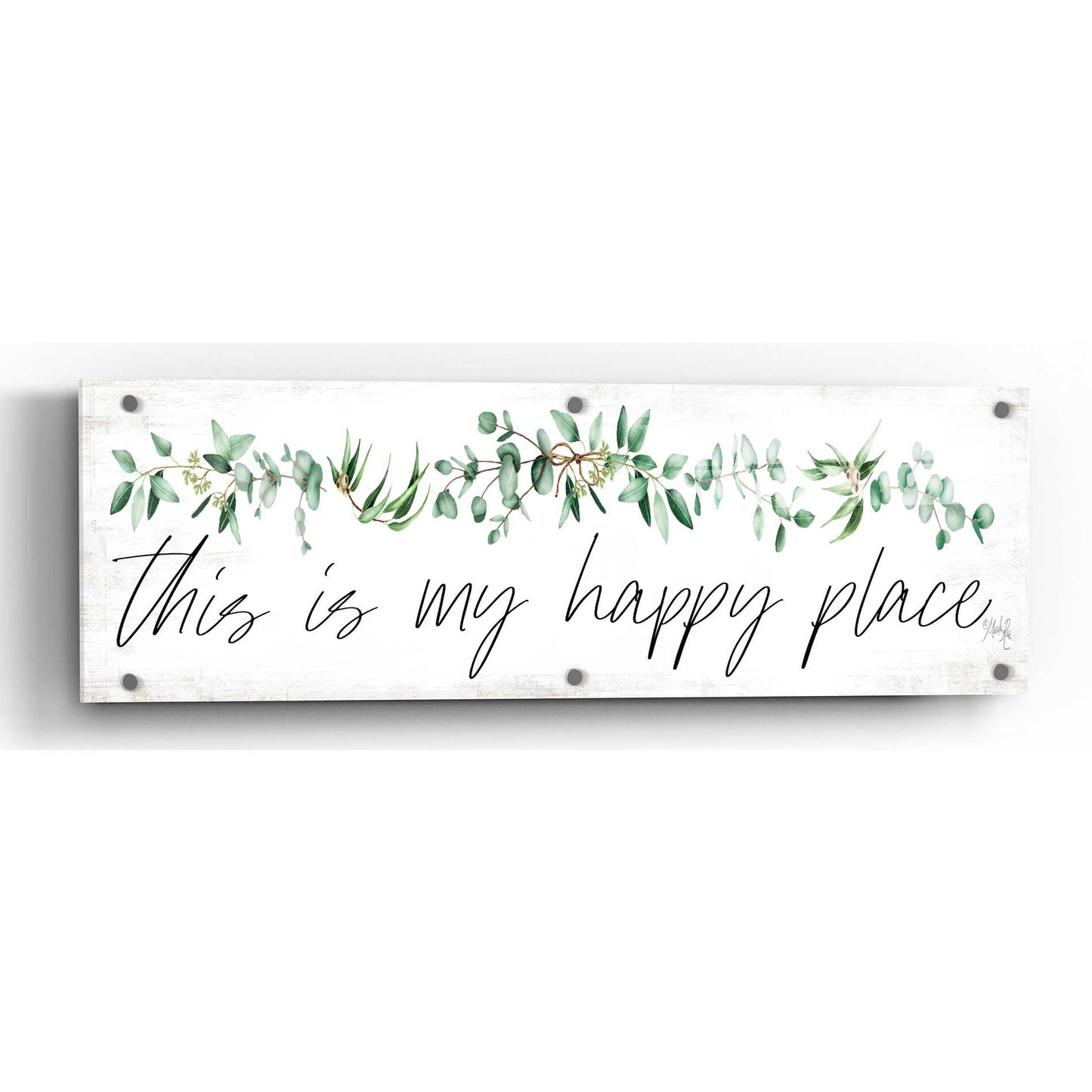 Epic Art 'This is My Happy Place' by Marla Rae, Acrylic Glass Wall Art,36x12