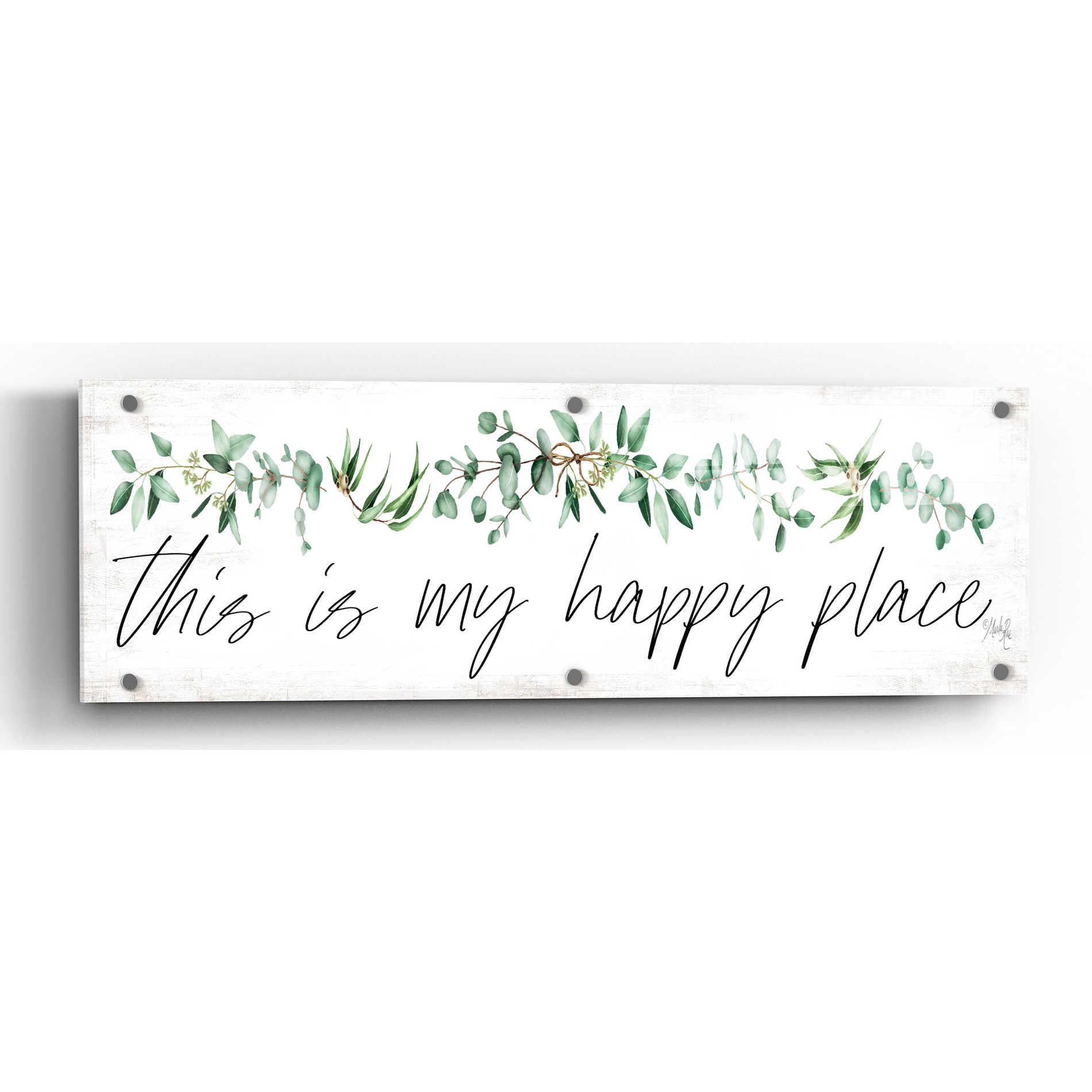 Epic Art 'This is My Happy Place' by Marla Rae, Acrylic Glass Wall Art,36x12