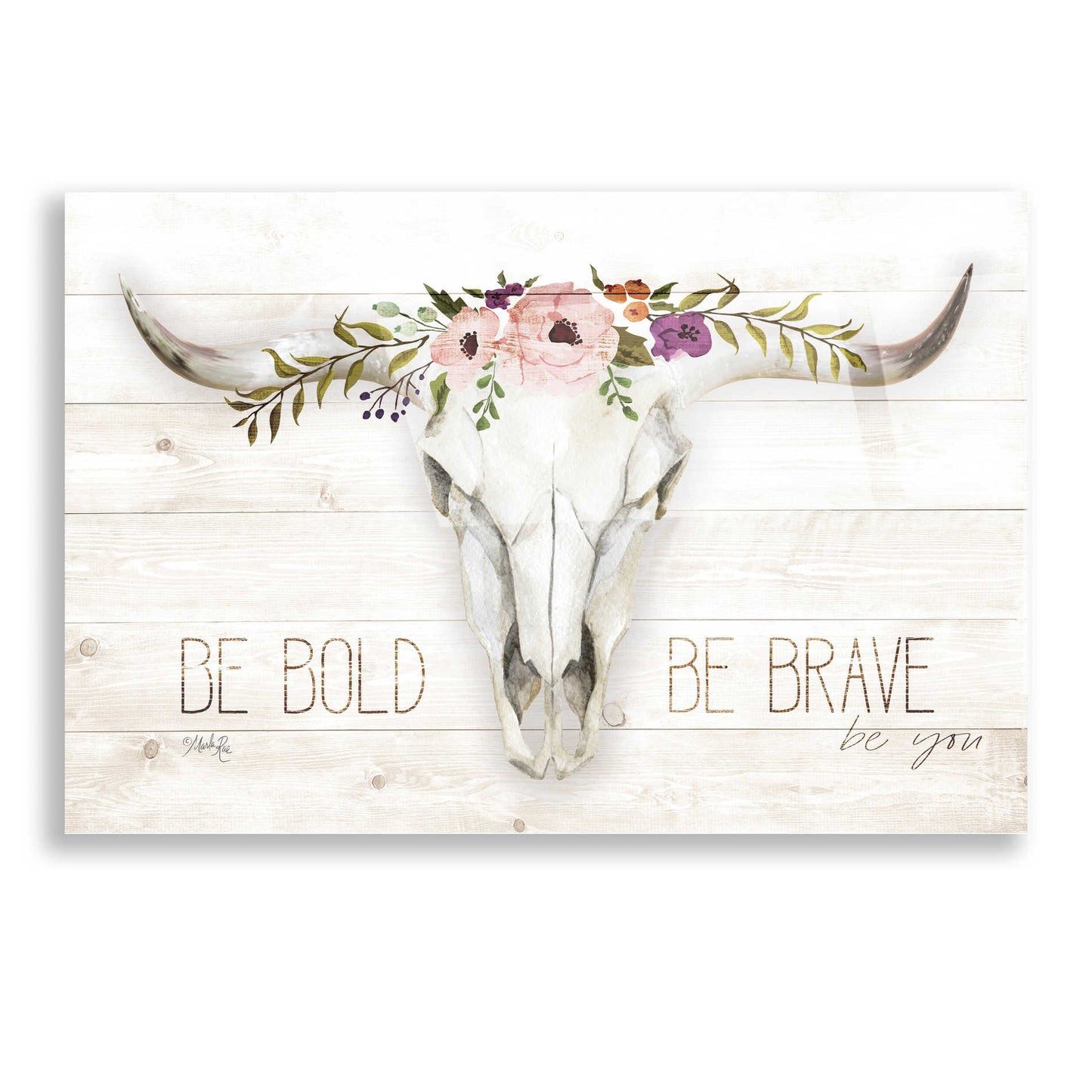 Epic Art 'Be Bold - Be Brave' by Marla Rae, Acrylic Glass Wall Art