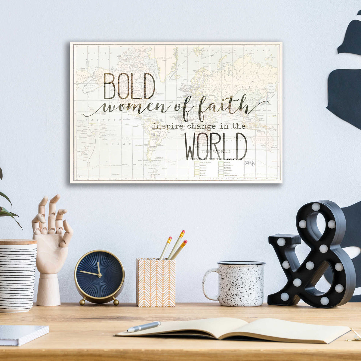 Epic Art 'Bold Women of Faith' by Marla Rae, Acrylic Glass Wall Art,16x12
