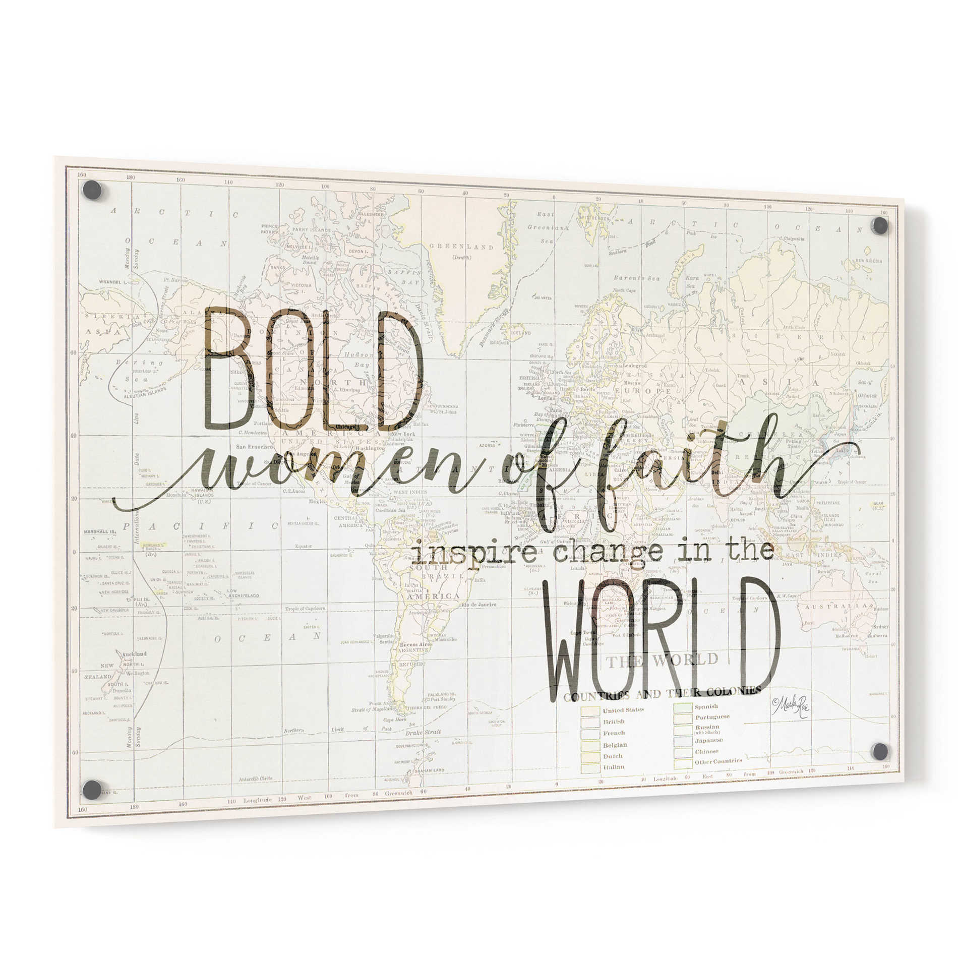 Epic Art 'Bold Women of Faith' by Marla Rae, Acrylic Glass Wall Art,36x24