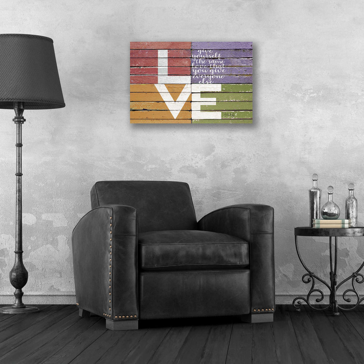 Epic Art 'Give Yourself the Same Love' by Marla Rae, Acrylic Glass Wall Art,24x16