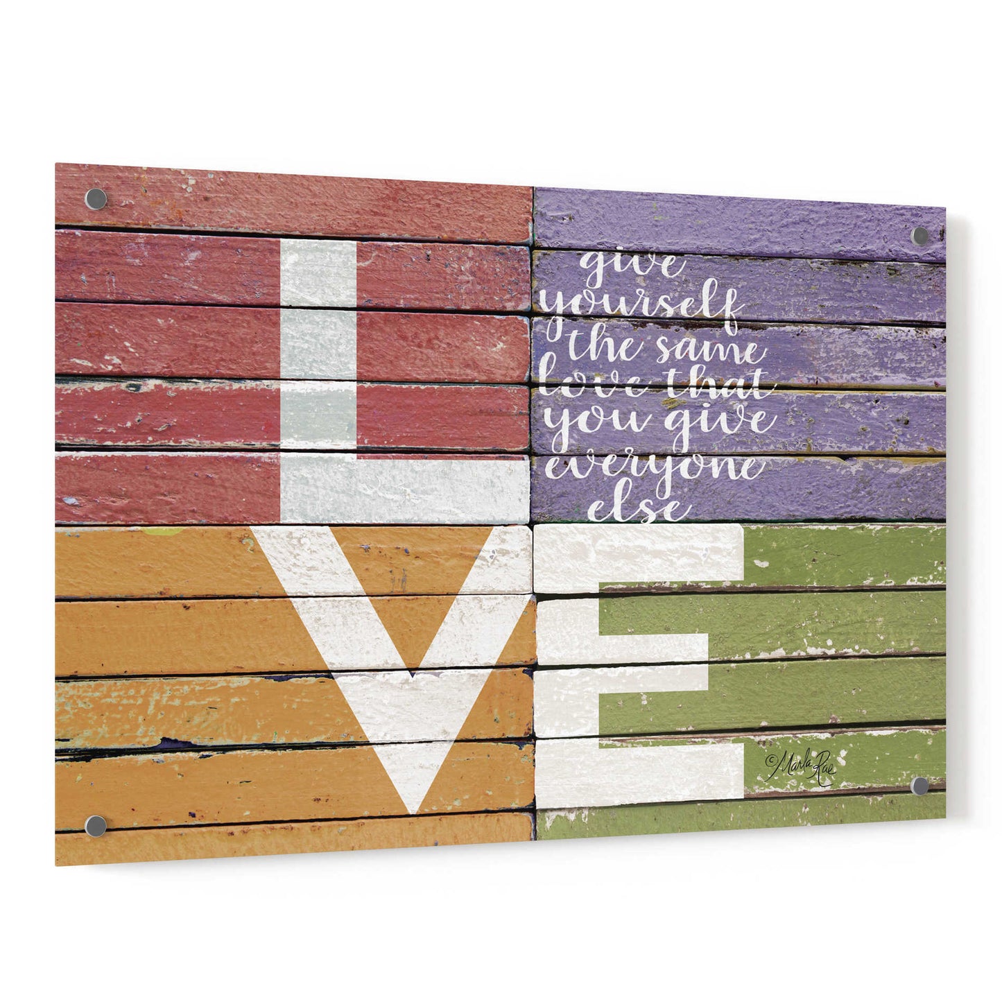 Epic Art 'Give Yourself the Same Love' by Marla Rae, Acrylic Glass Wall Art,36x24