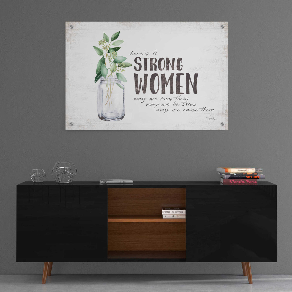 Epic Art 'Here's to Strong Women' by Marla Rae, Acrylic Glass Wall Art,36x24
