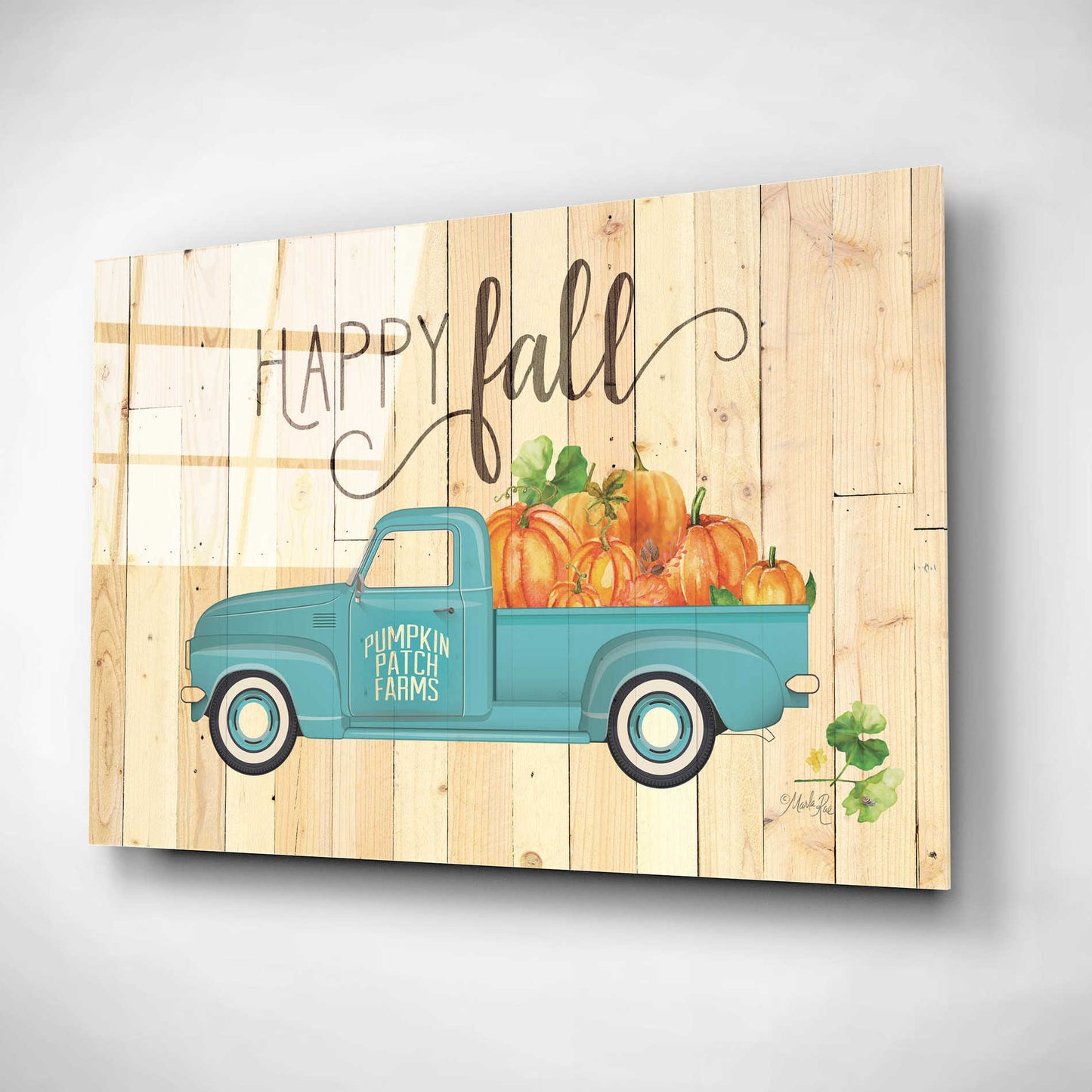 Epic Art 'Happy Fall' by Marla Rae, Acrylic Glass Wall Art,16x12