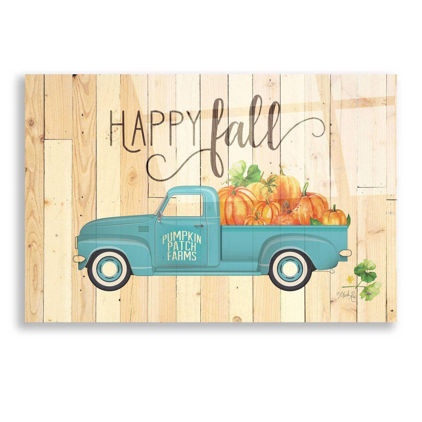 Epic Art 'Happy Fall' by Marla Rae, Acrylic Glass Wall Art,16x12