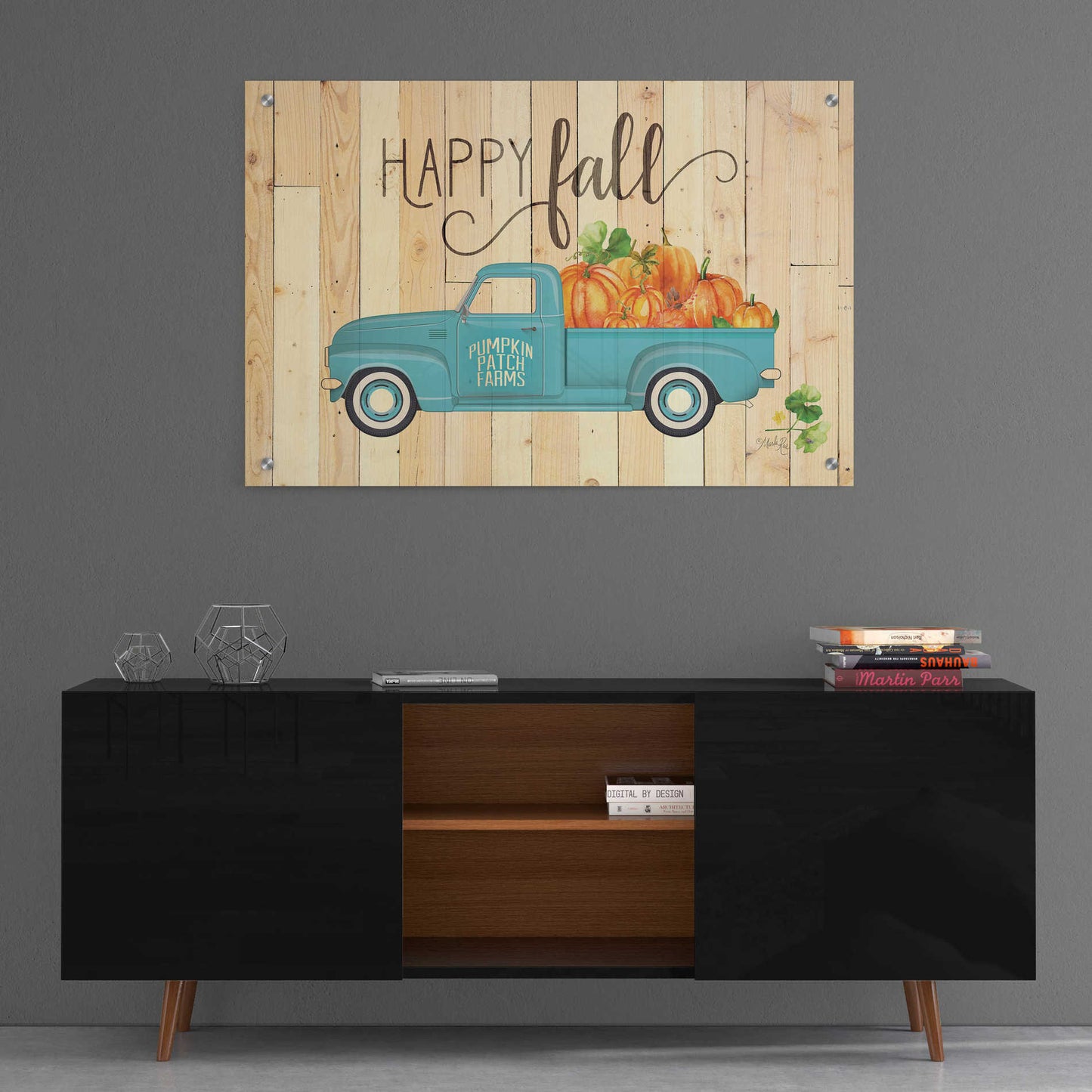 Epic Art 'Happy Fall' by Marla Rae, Acrylic Glass Wall Art,36x24