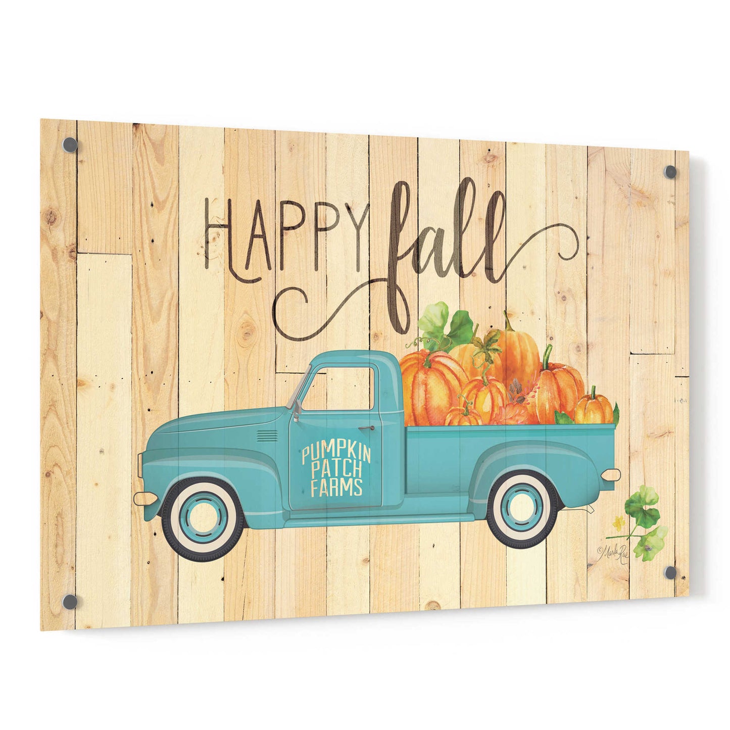 Epic Art 'Happy Fall' by Marla Rae, Acrylic Glass Wall Art,36x24