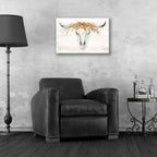 Epic Art 'Fall Steer Skull' by Marla Rae, Acrylic Glass Wall Art,24x16