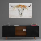 Epic Art 'Fall Steer Skull' by Marla Rae, Acrylic Glass Wall Art,36x24