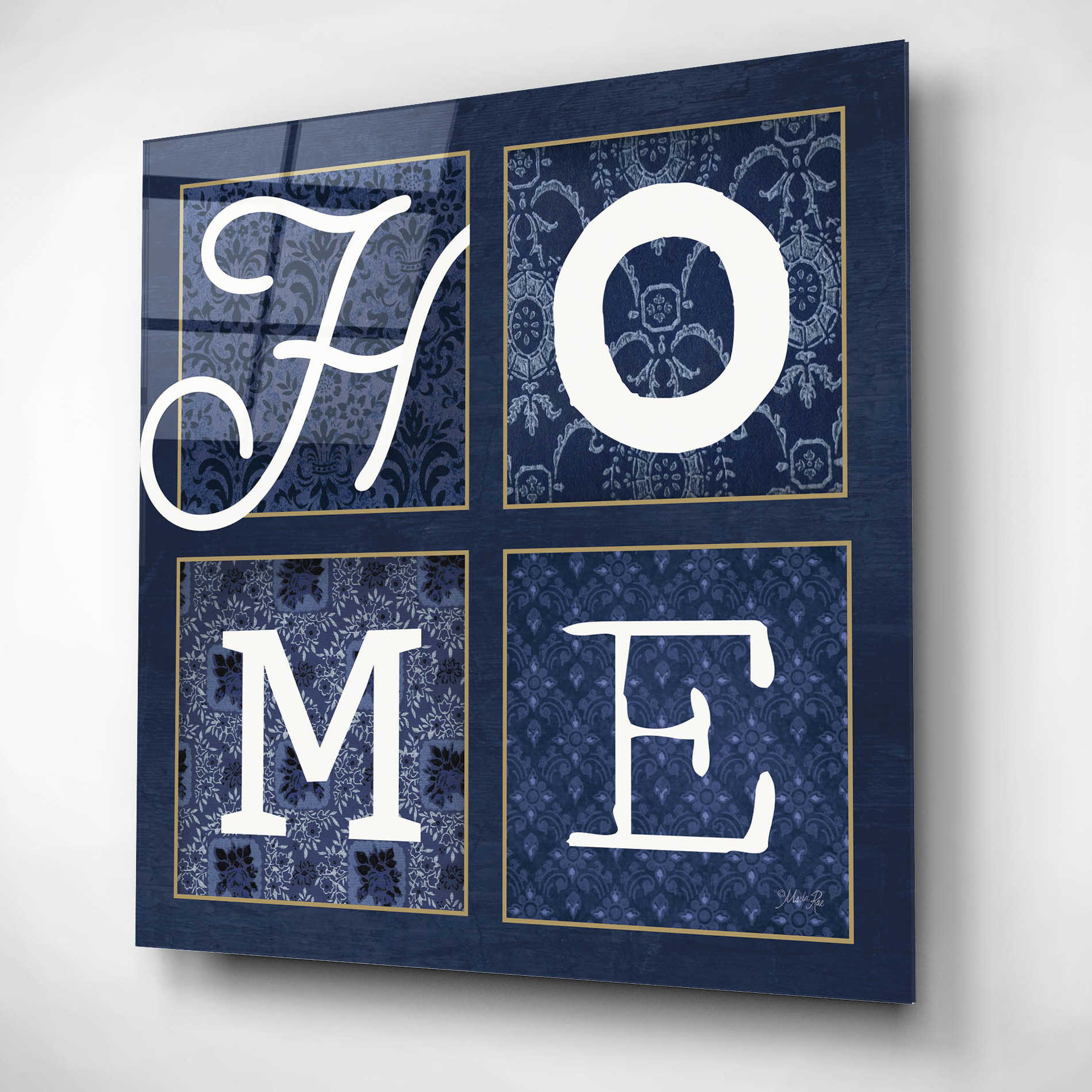 Epic Art 'HOME Squared' by Marla Rae, Acrylic Glass Wall Art,12x12