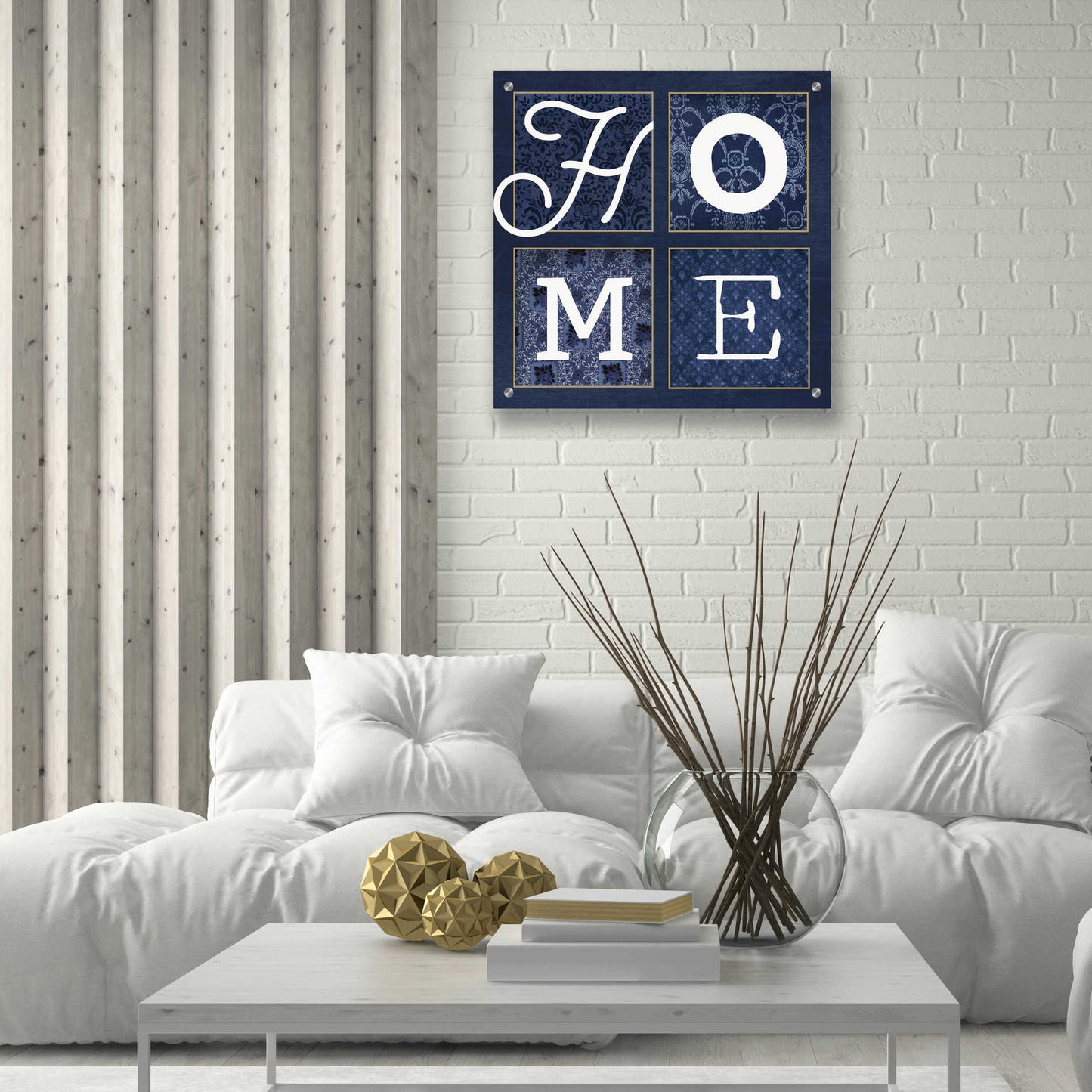 Epic Art 'HOME Squared' by Marla Rae, Acrylic Glass Wall Art,24x24