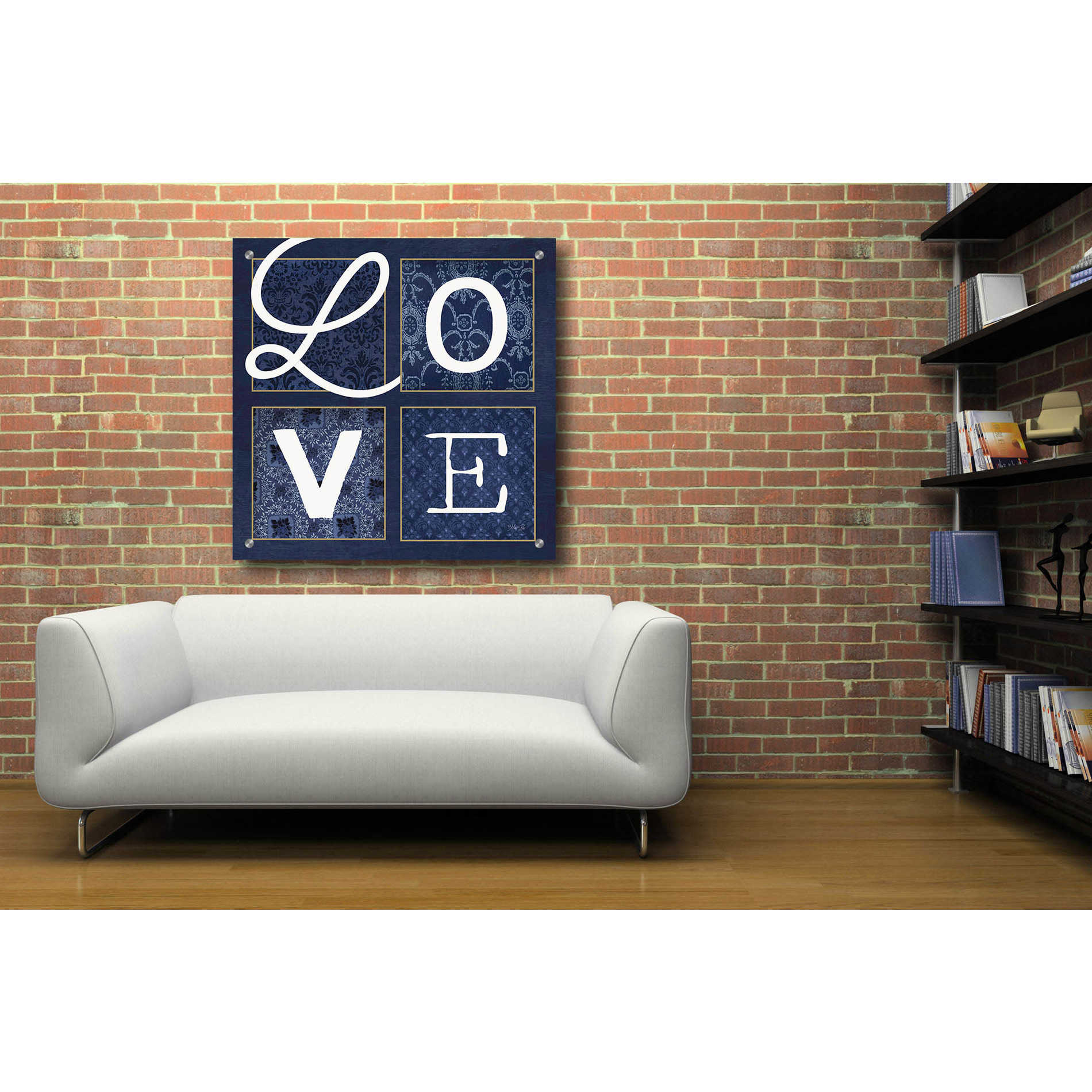 Epic Art 'LOVE Squared' by Marla Rae, Acrylic Glass Wall Art,36x36