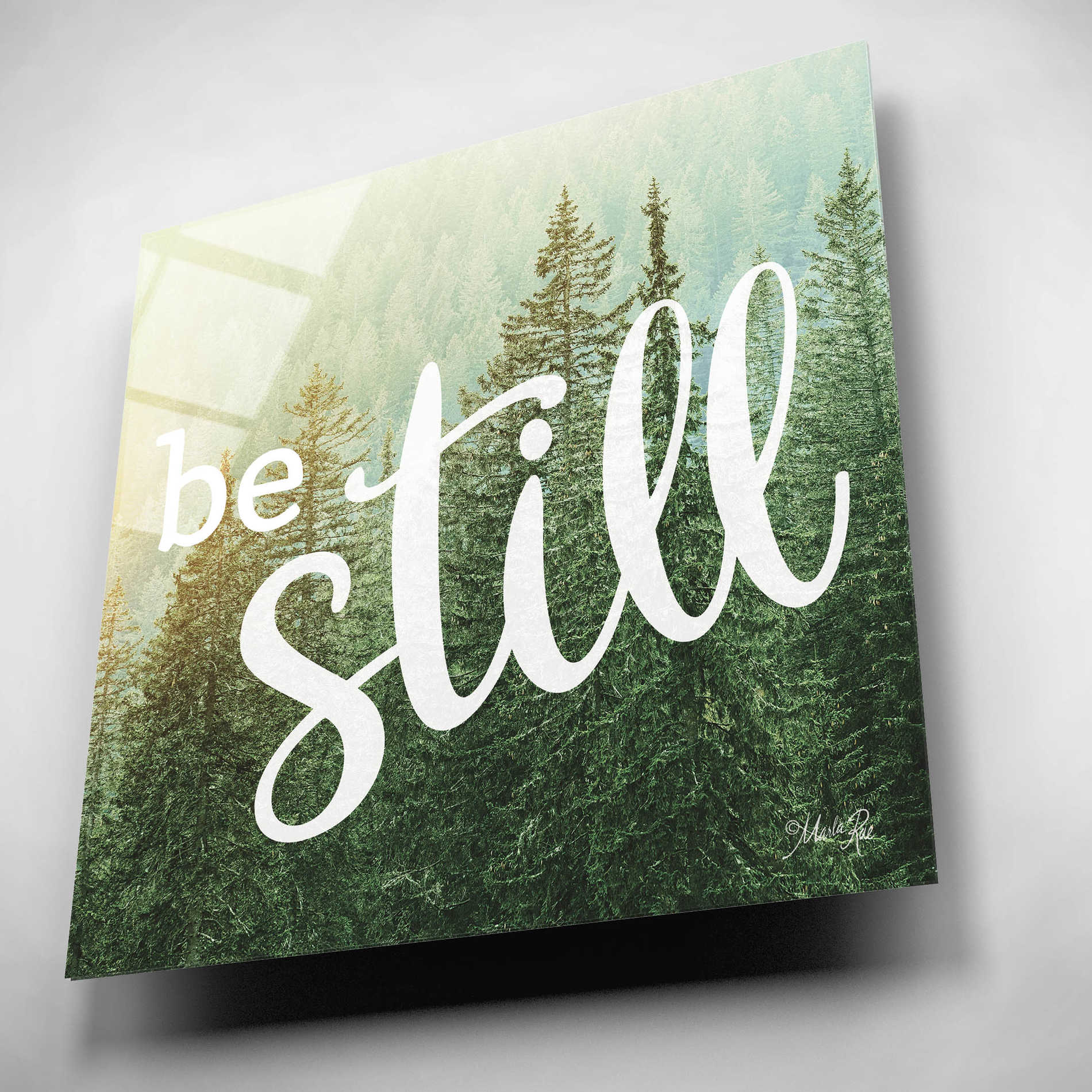 Epic Art 'Be Still' by Marla Rae, Acrylic Glass Wall Art,12x12