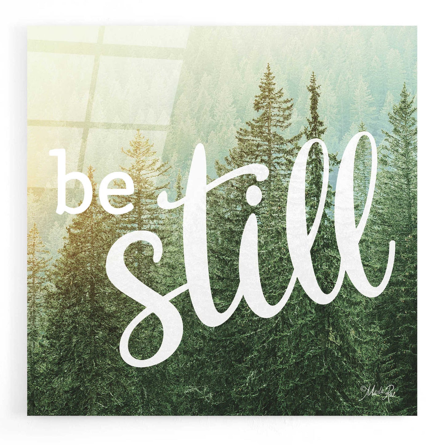 Epic Art 'Be Still' by Marla Rae, Acrylic Glass Wall Art,12x12