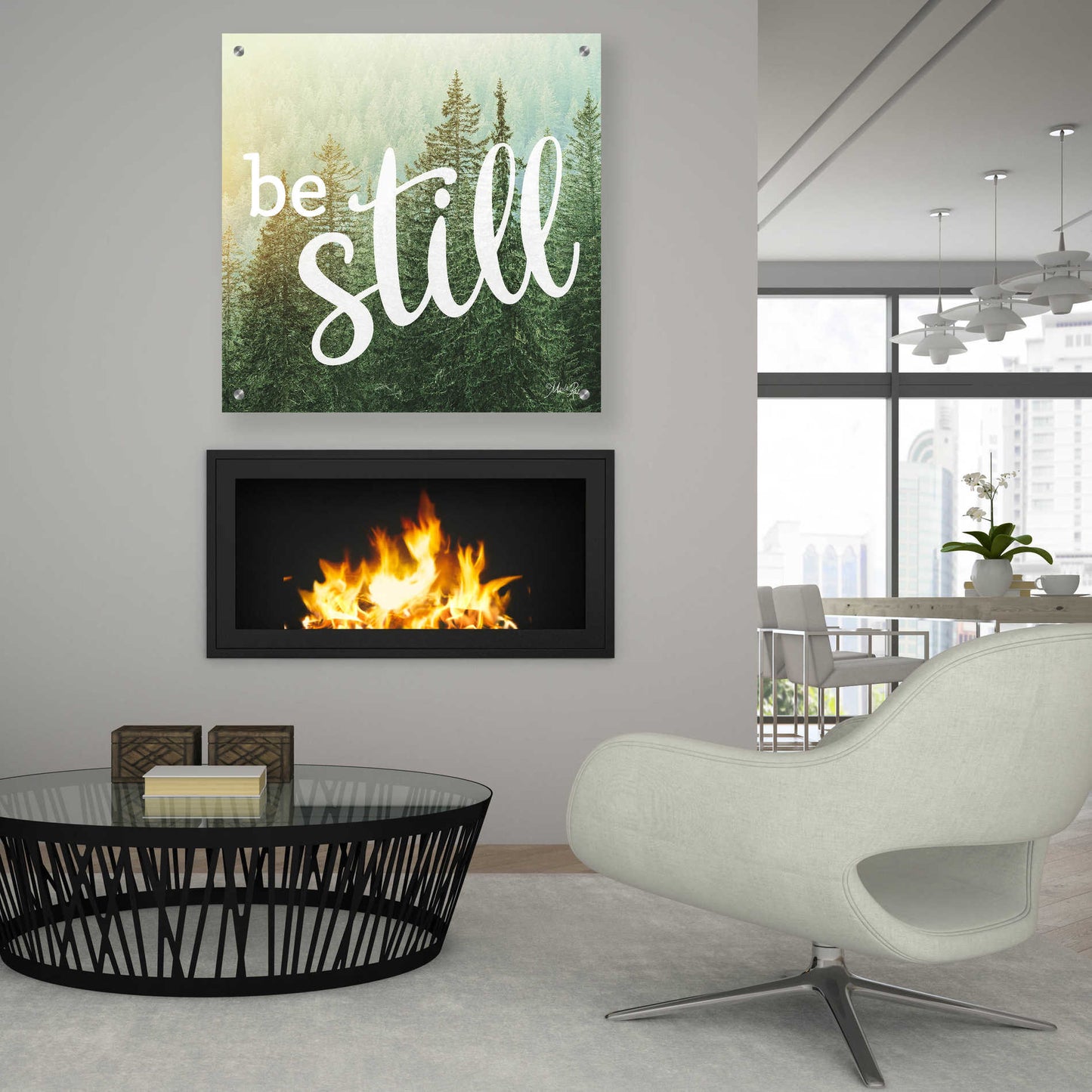 Epic Art 'Be Still' by Marla Rae, Acrylic Glass Wall Art,36x36