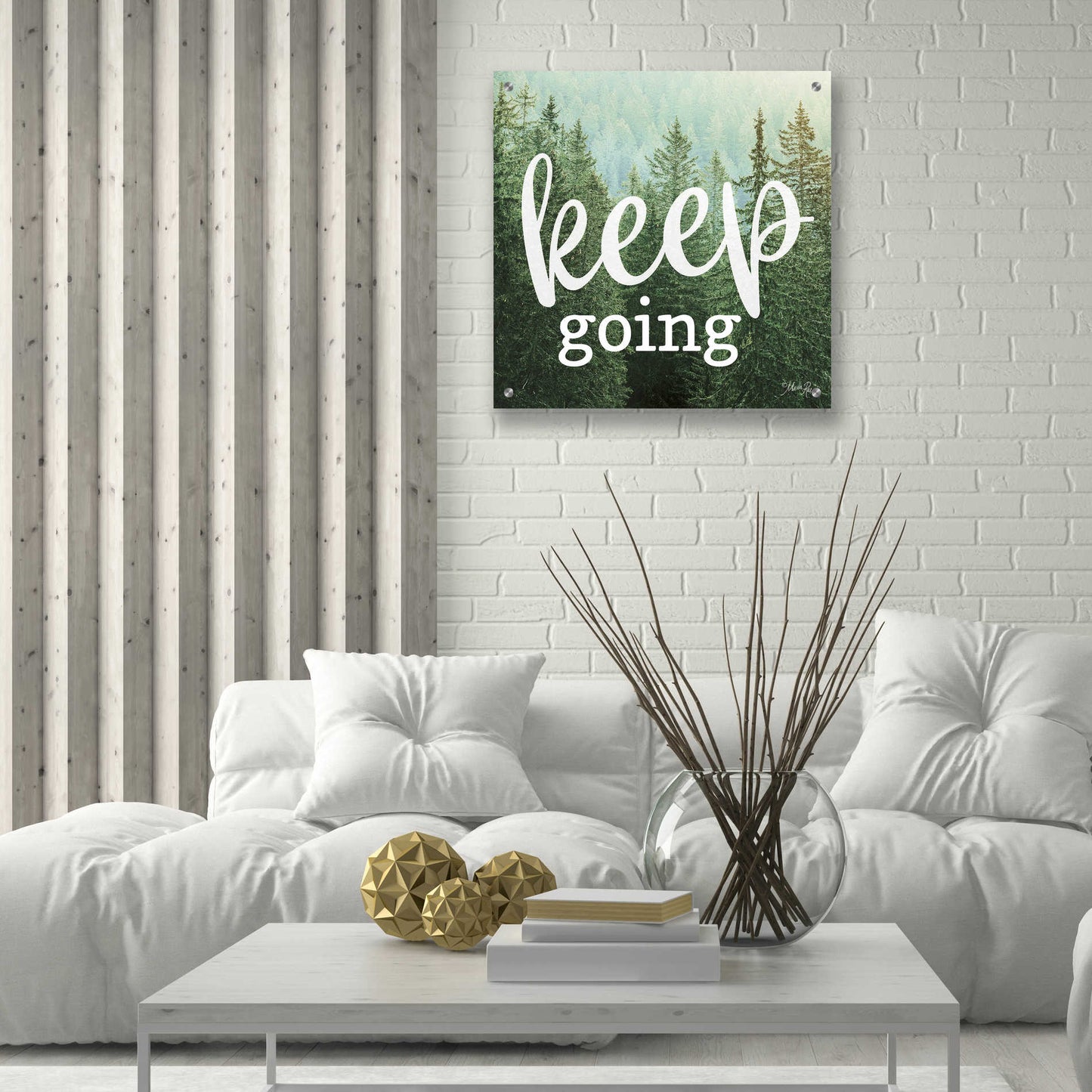 Epic Art 'Keep Going' by Marla Rae, Acrylic Glass Wall Art,24x24