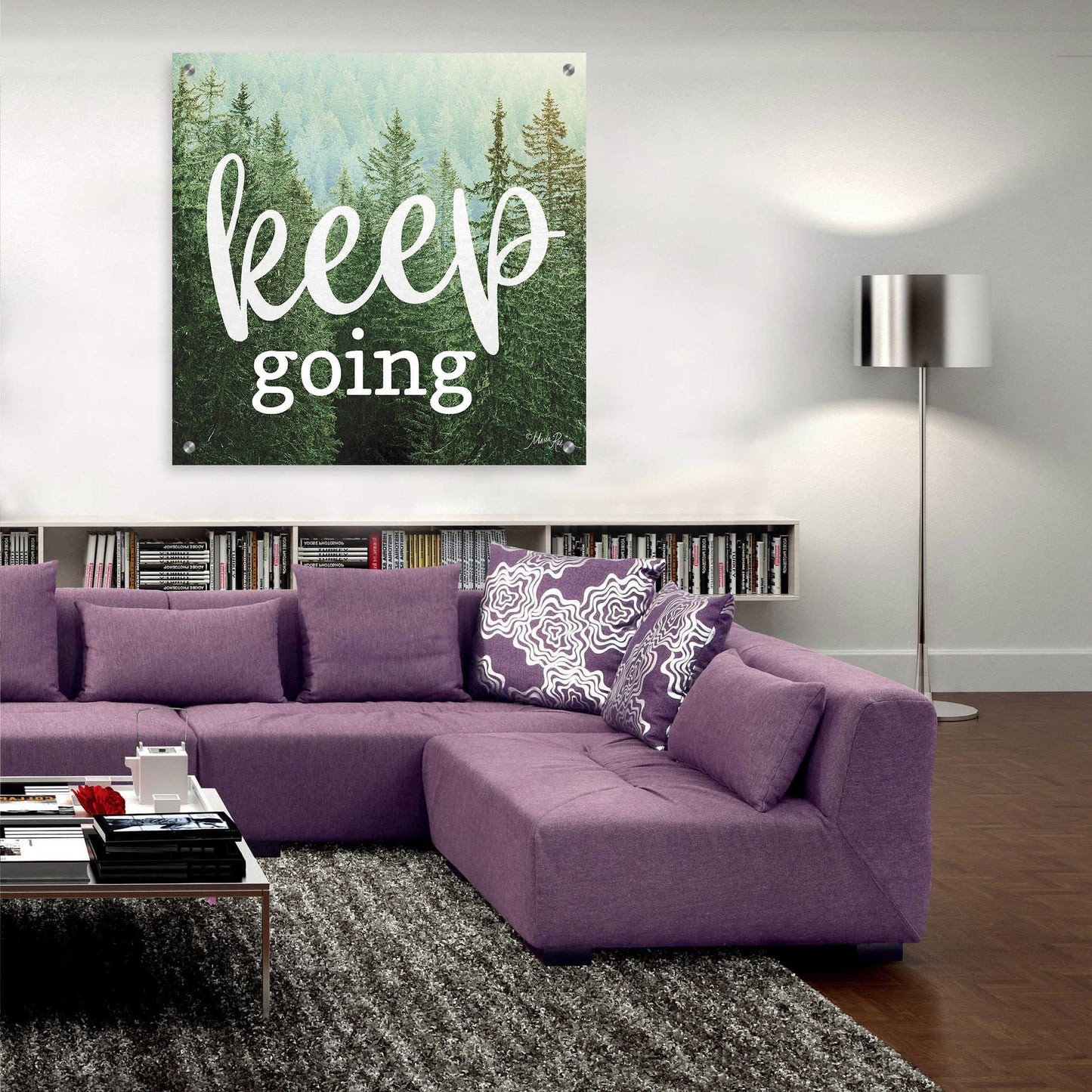 Epic Art 'Keep Going' by Marla Rae, Acrylic Glass Wall Art,36x36