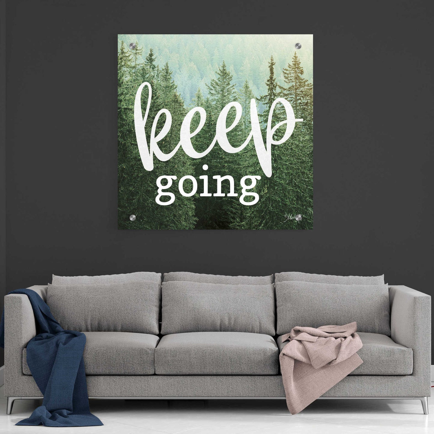 Epic Art 'Keep Going' by Marla Rae, Acrylic Glass Wall Art,36x36