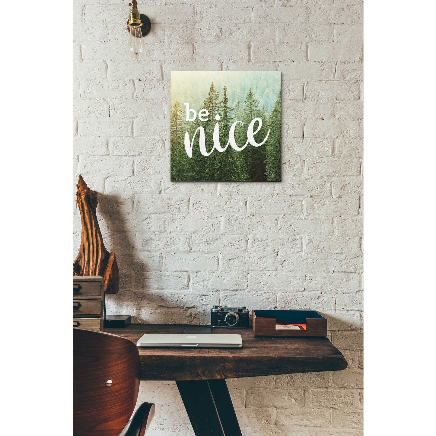 Epic Art 'Be Nice' by Marla Rae, Acrylic Glass Wall Art,12x12