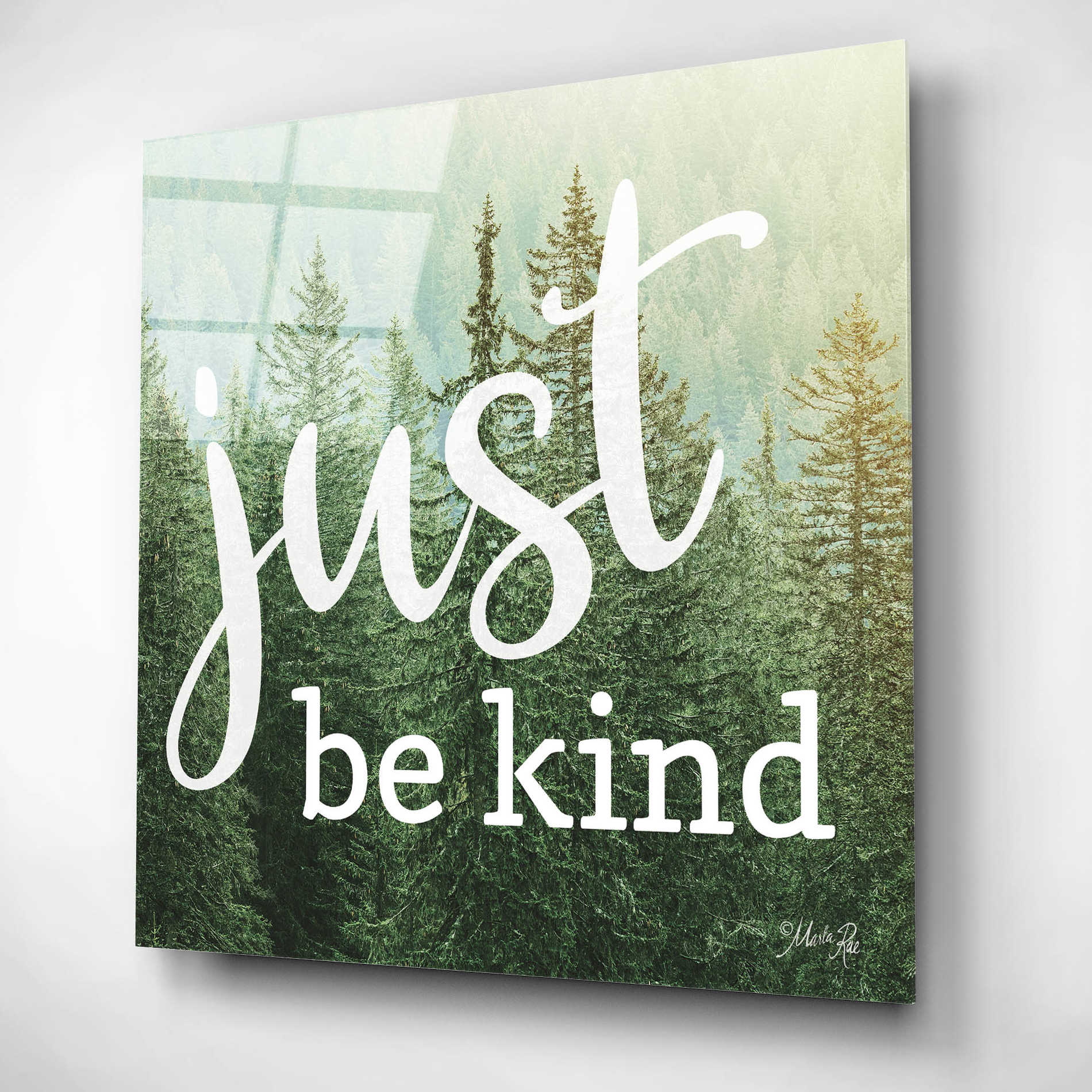 Epic Art 'Just Be Kind' by Marla Rae, Acrylic Glass Wall Art,12x12