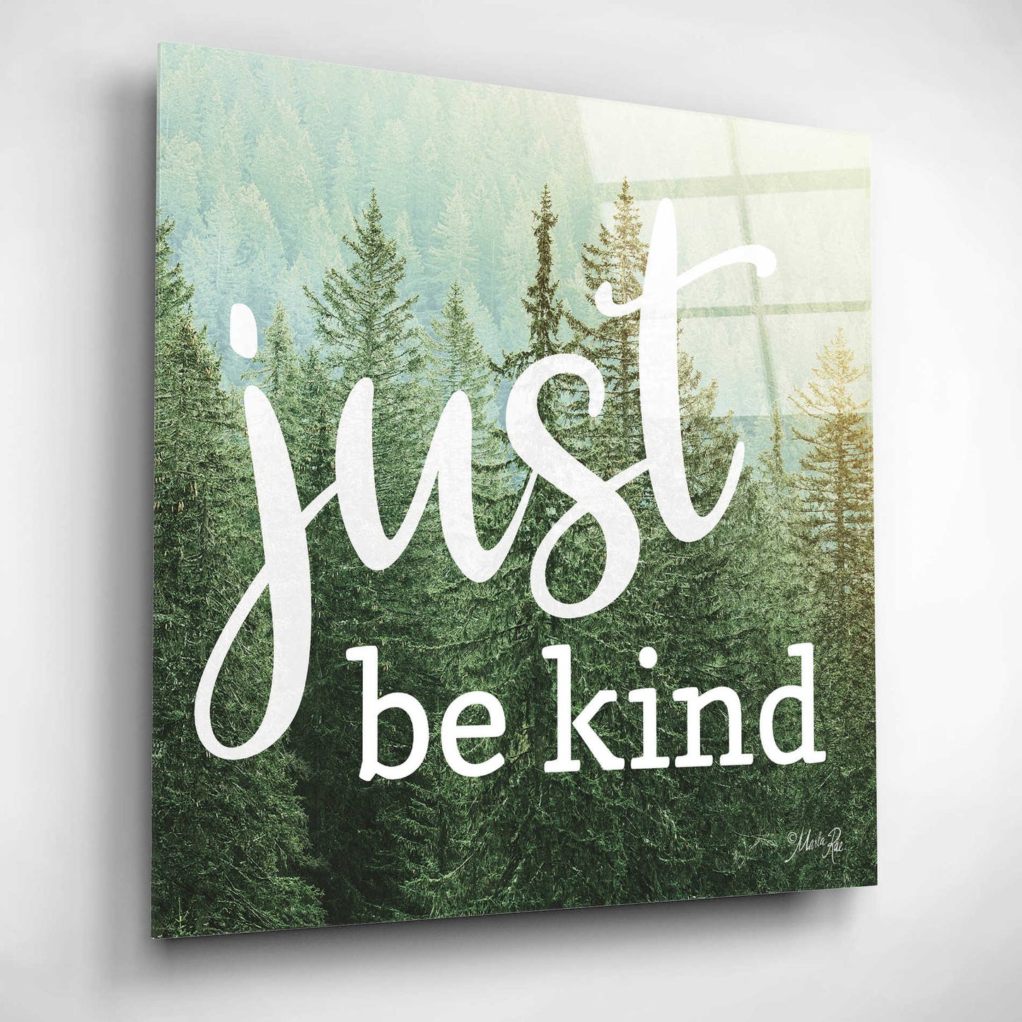 Epic Art 'Just Be Kind' by Marla Rae, Acrylic Glass Wall Art,12x12