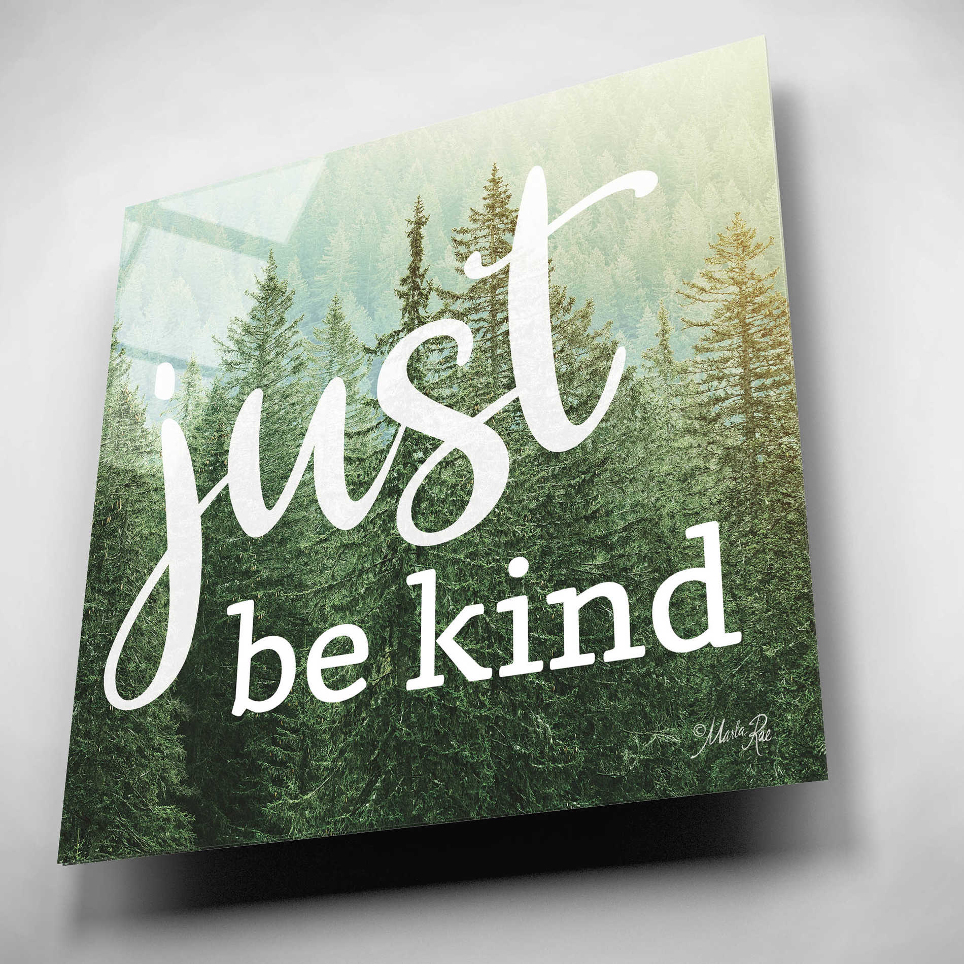 Epic Art 'Just Be Kind' by Marla Rae, Acrylic Glass Wall Art,12x12