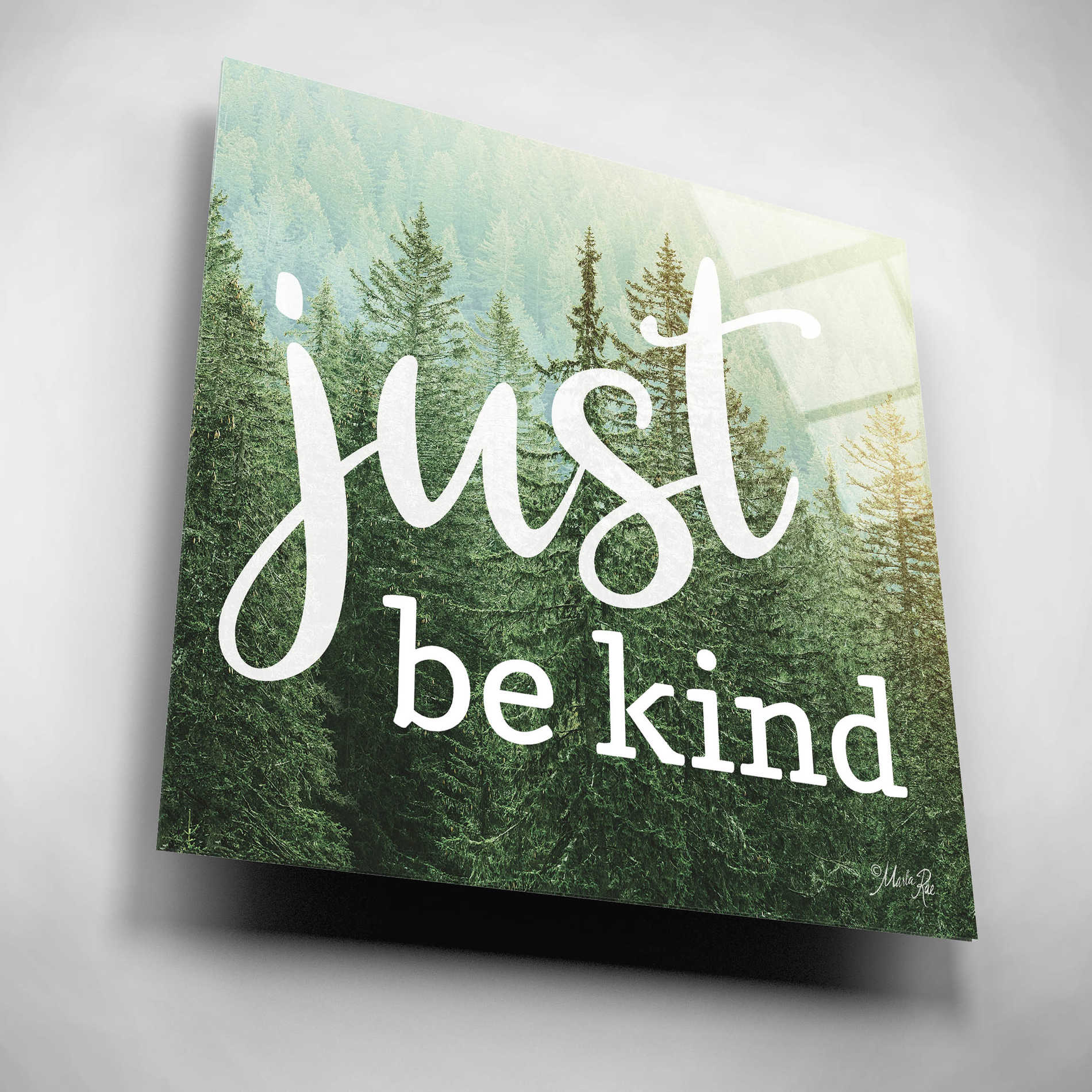 Epic Art 'Just Be Kind' by Marla Rae, Acrylic Glass Wall Art,12x12