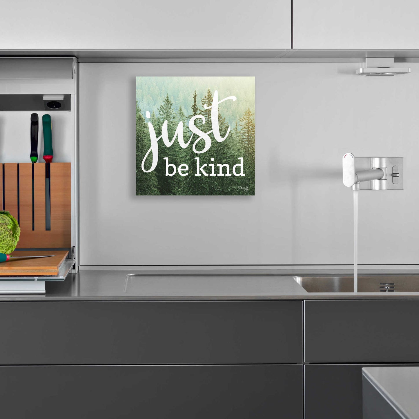 Epic Art 'Just Be Kind' by Marla Rae, Acrylic Glass Wall Art,12x12