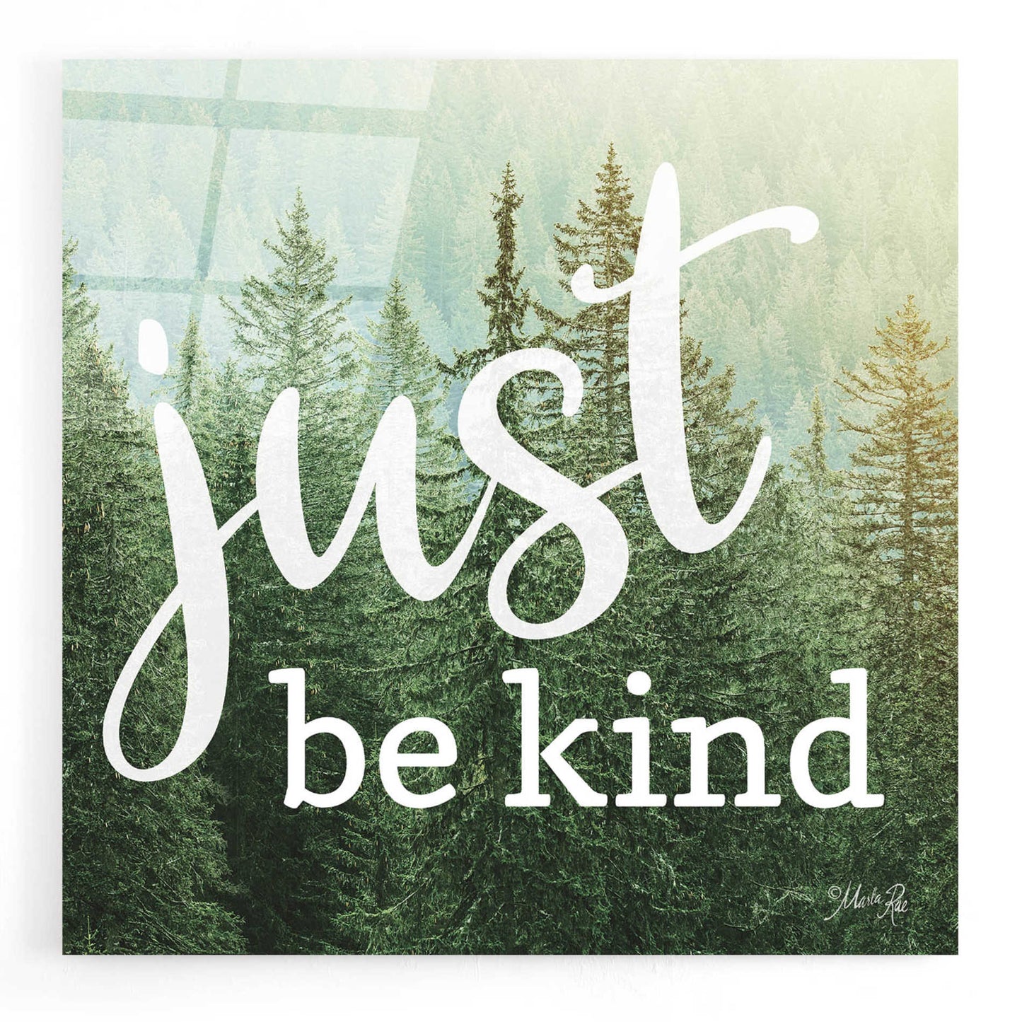 Epic Art 'Just Be Kind' by Marla Rae, Acrylic Glass Wall Art,12x12