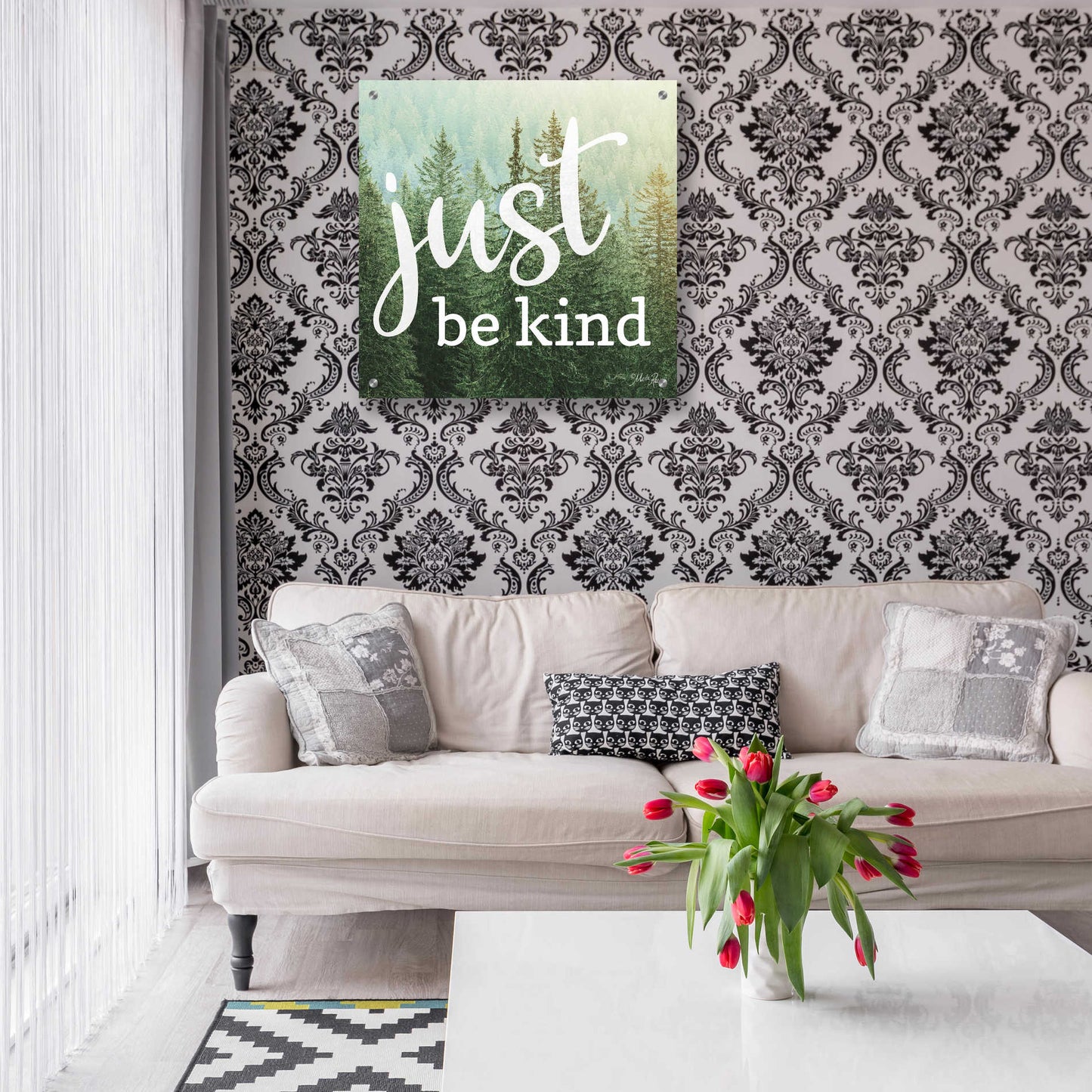 Epic Art 'Just Be Kind' by Marla Rae, Acrylic Glass Wall Art,24x24