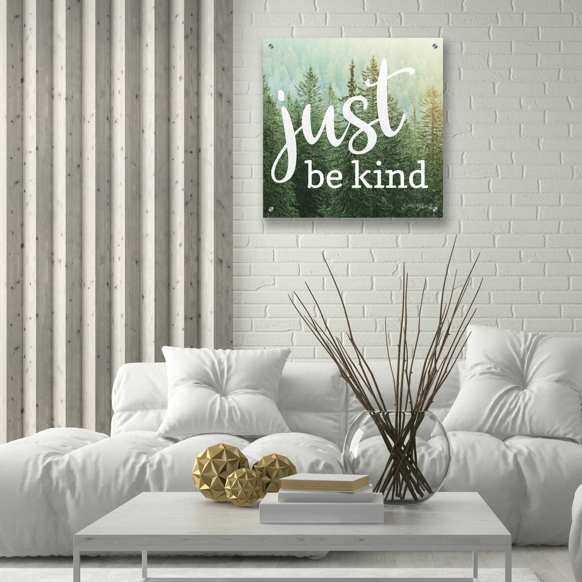 Epic Art 'Just Be Kind' by Marla Rae, Acrylic Glass Wall Art,24x24