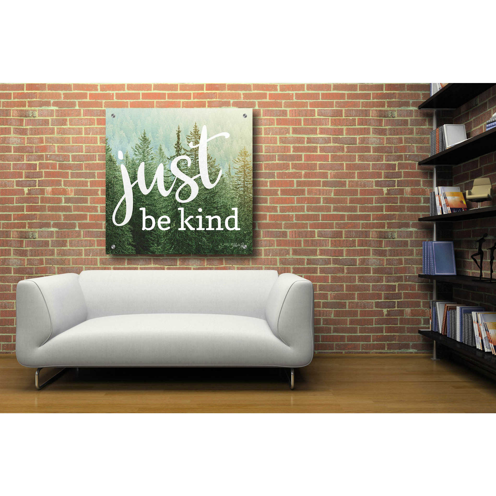 Epic Art 'Just Be Kind' by Marla Rae, Acrylic Glass Wall Art,36x36