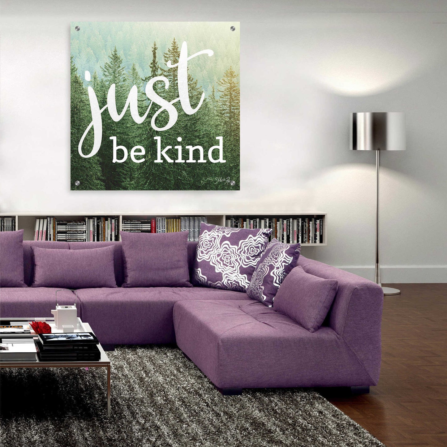 Epic Art 'Just Be Kind' by Marla Rae, Acrylic Glass Wall Art,36x36