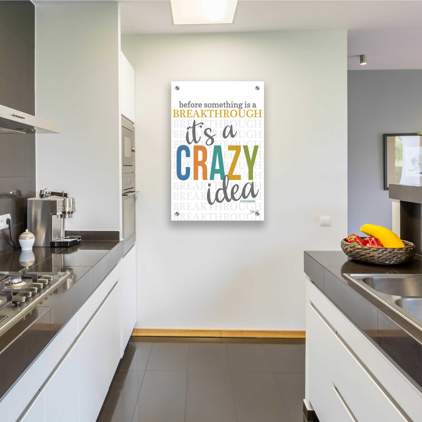 Epic Art 'Crazy Idea' by Marla Rae, Acrylic Glass Wall Art,24x36