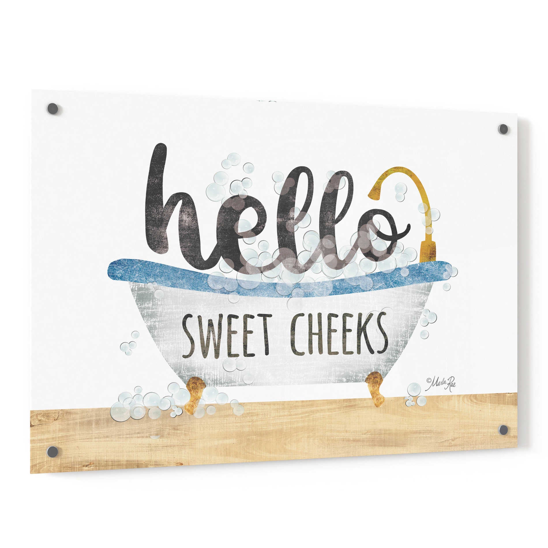 Epic Art 'Hello Sweet Cheeks' by Marla Rae, Acrylic Glass Wall Art,36x24