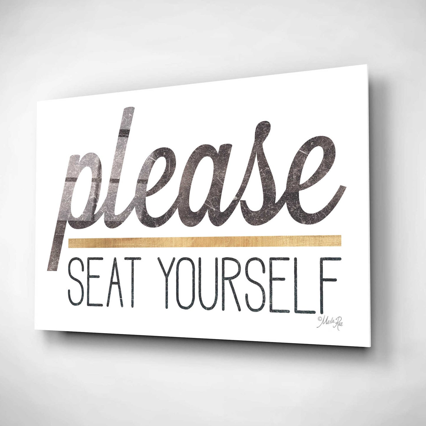 Epic Art 'Please Seat Yourself' by Marla Rae, Acrylic Glass Wall Art,16x12