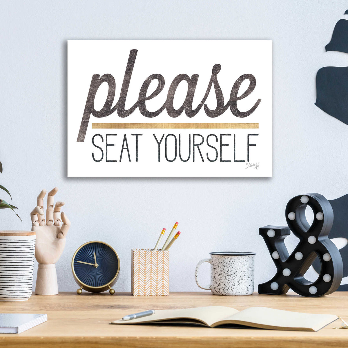 Epic Art 'Please Seat Yourself' by Marla Rae, Acrylic Glass Wall Art,16x12