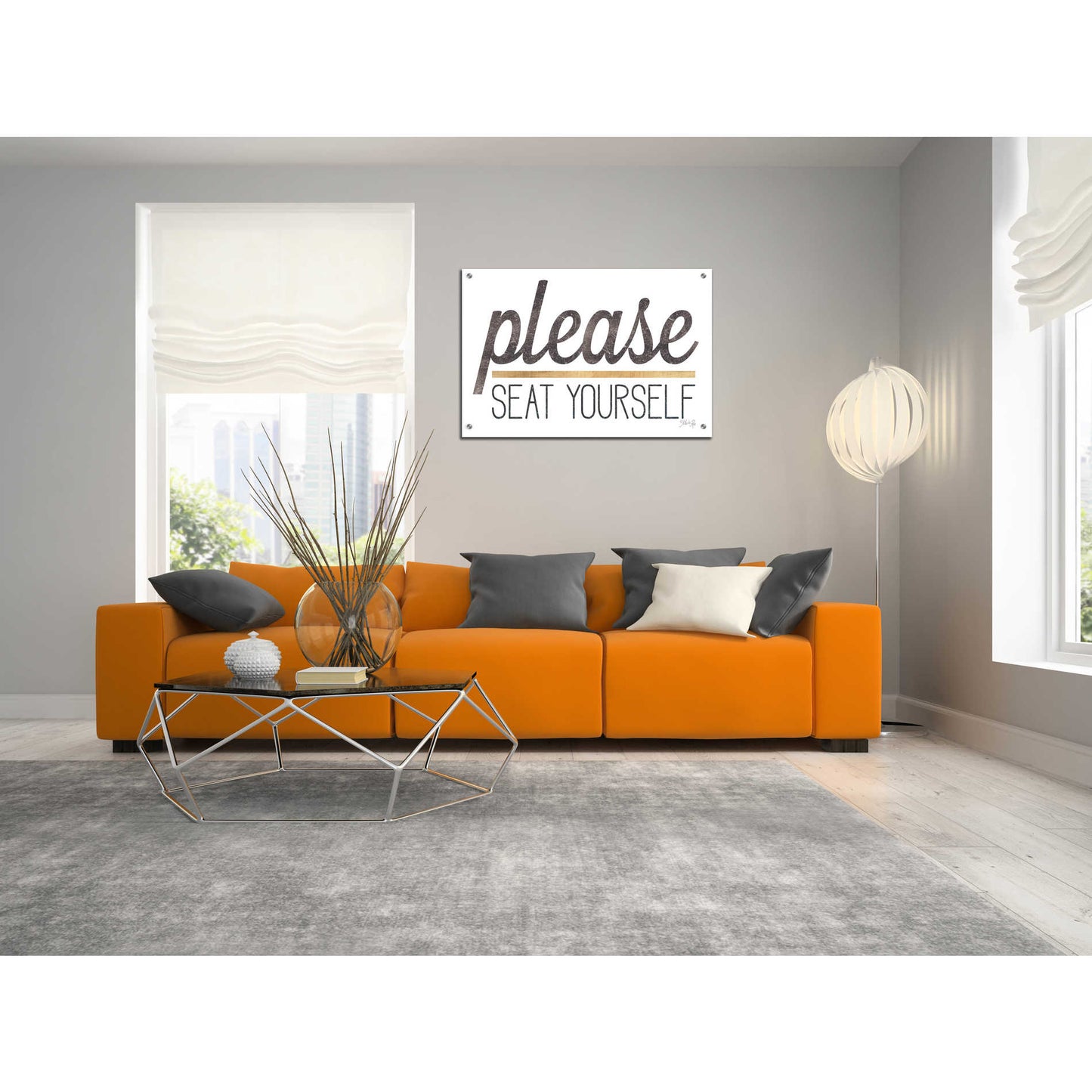 Epic Art 'Please Seat Yourself' by Marla Rae, Acrylic Glass Wall Art,36x24