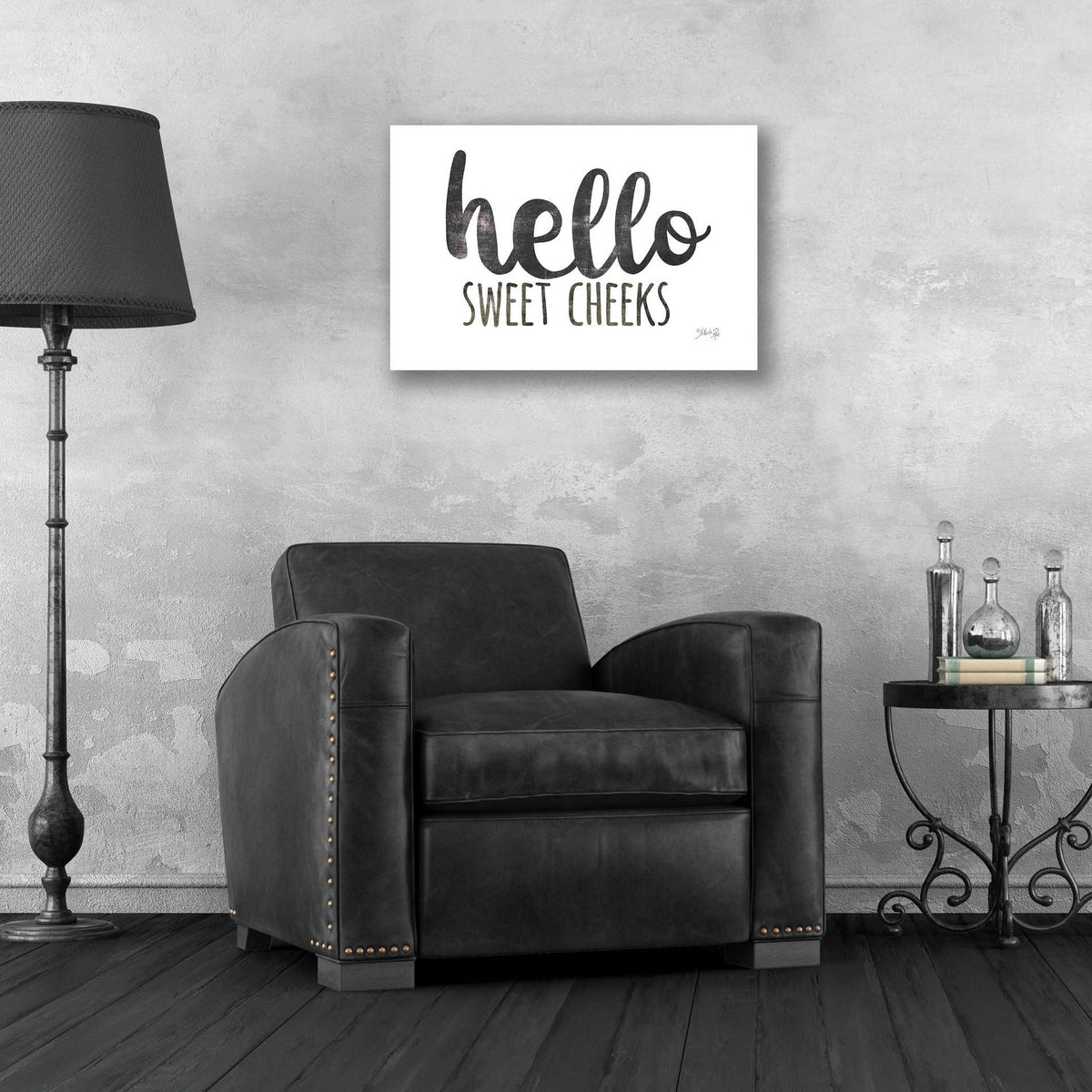 Epic Art 'Hello Sweet Cheeks Sign' by Marla Rae, Acrylic Glass Wall Art,24x16