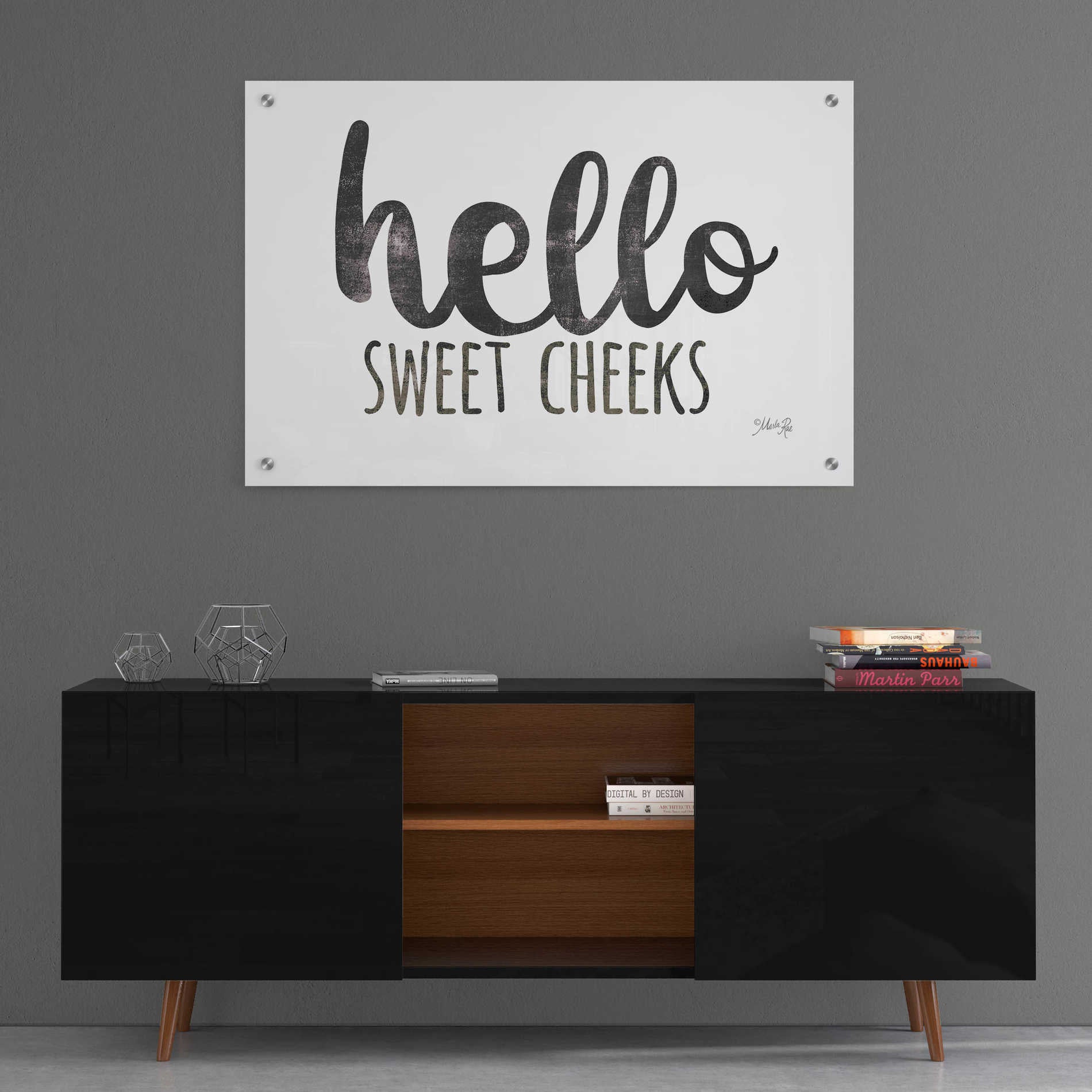 Epic Art 'Hello Sweet Cheeks Sign' by Marla Rae, Acrylic Glass Wall Art,36x24