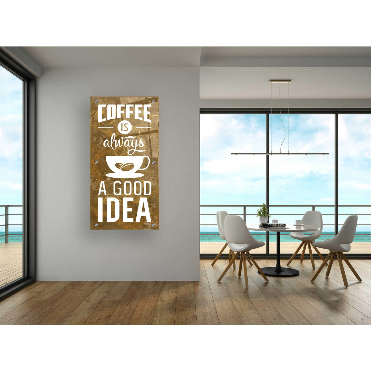Epic Art 'Coffee is Always a Good Idea' by Marla Rae, Acrylic Glass Wall Art,24x48