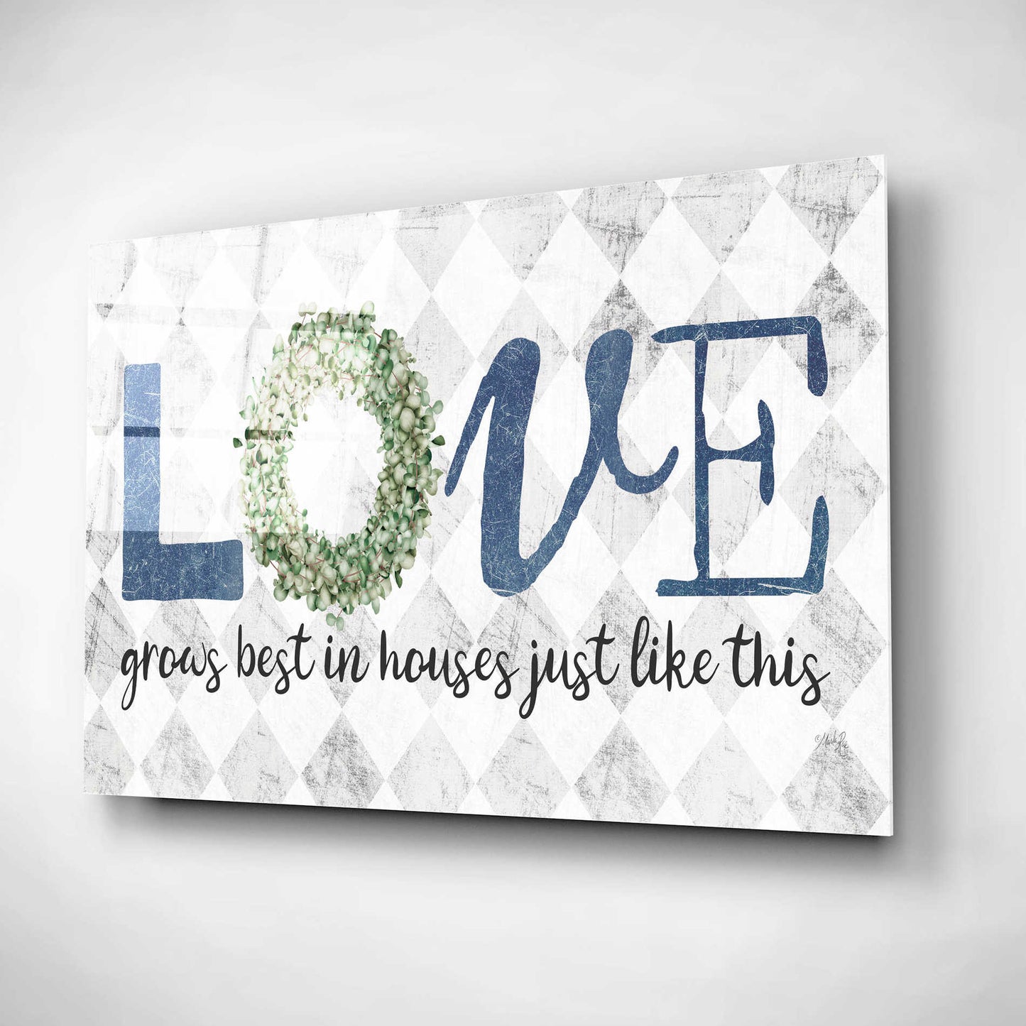 Epic Art 'Love Grows Best' by Marla Rae, Acrylic Glass Wall Art,24x16